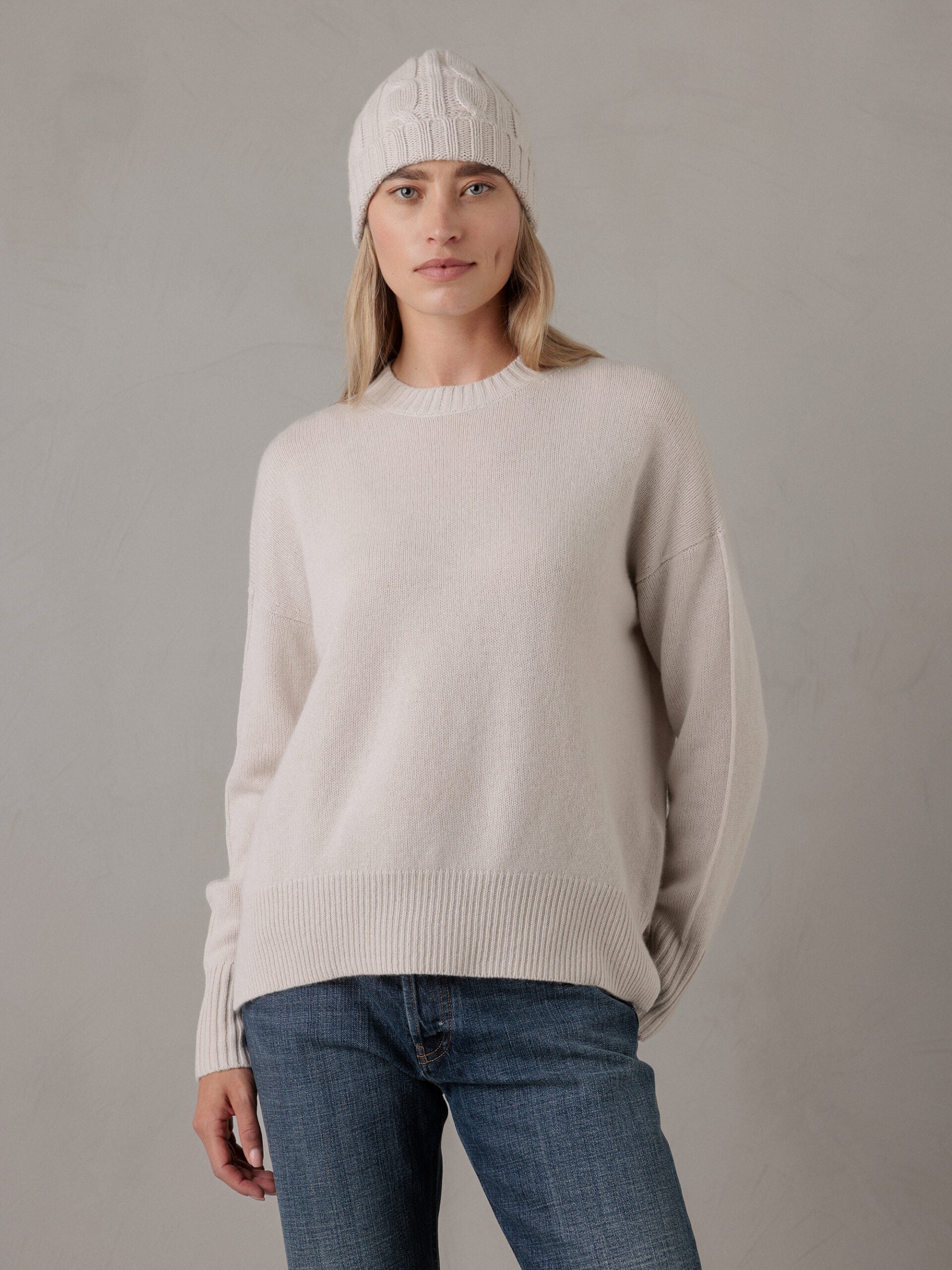 ALLUDE Pullover aus Cashmere Damen (43 LT SAND)
