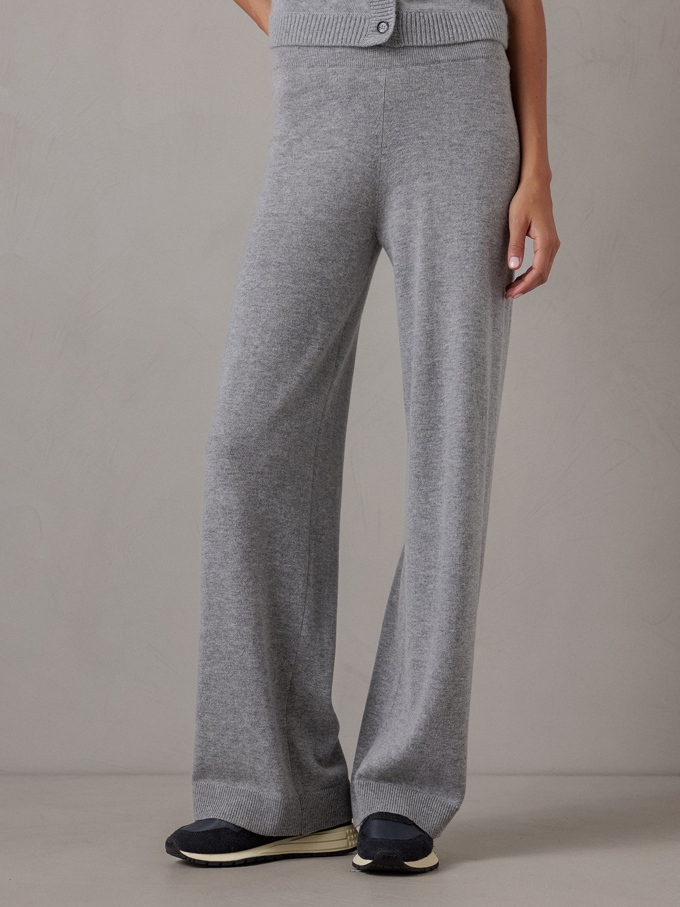ALLUDE Strickhose aus Schurwolle Damen (83 GRAU MEL)