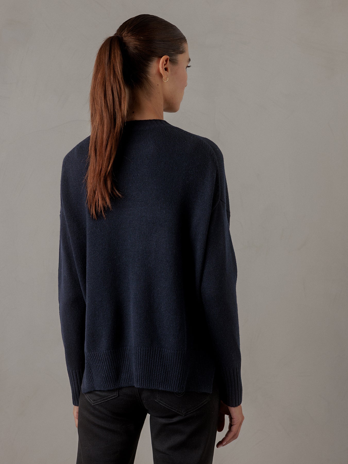 ALLUDE Pullover aus Cashmere Damen (14 NAVY)