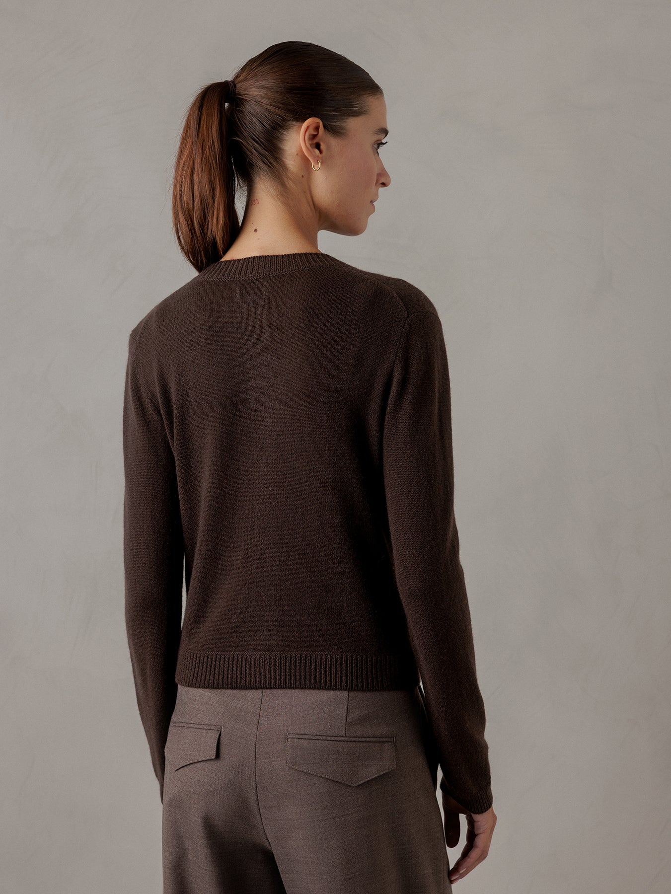 ALLUDE Strickjacke aus Cashmere Damen (49 DK BRAUN)