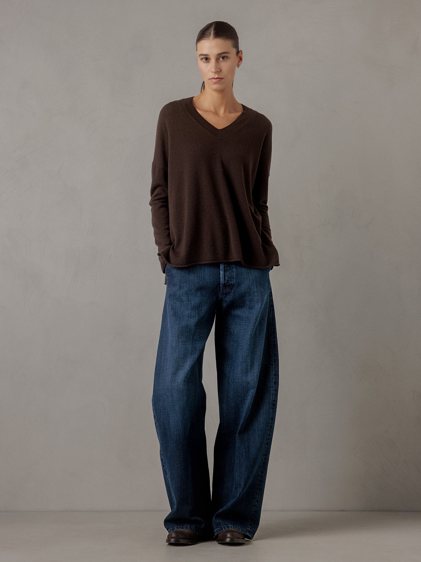ALLUDE Pullover aus Cashmere Damen (49 DK BRAUN)