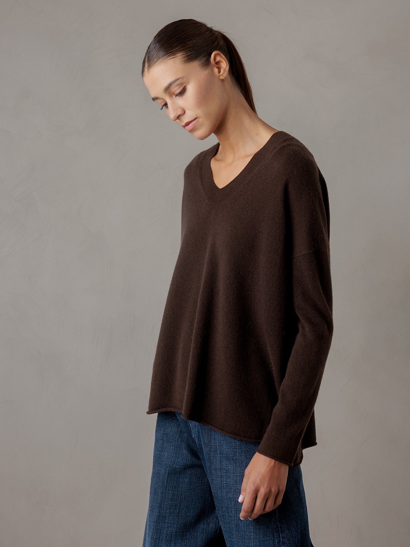 ALLUDE Pullover aus Cashmere Damen (49 DK BRAUN)