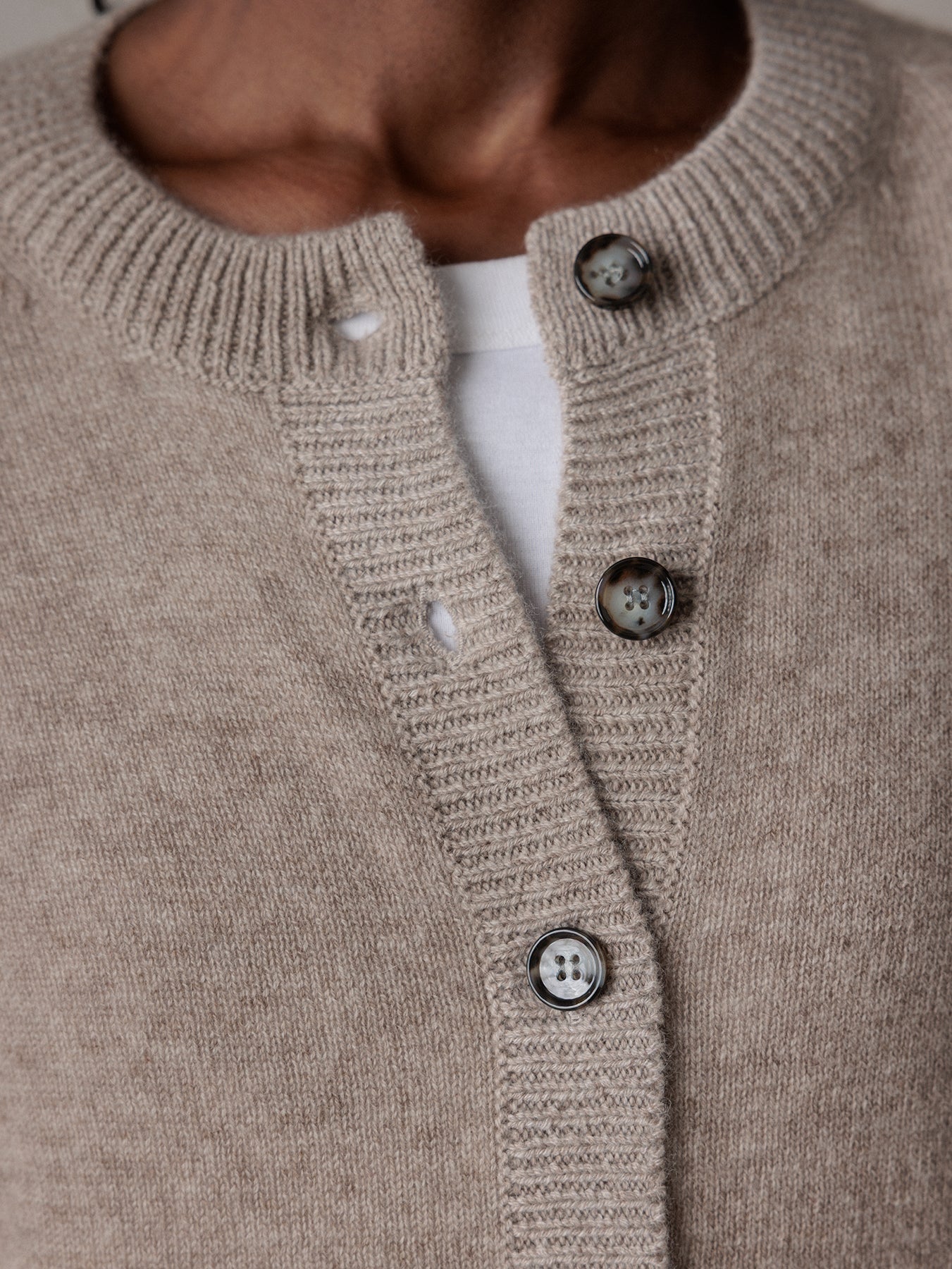 ALLUDE Strickjacke aus Cashmere Damen (46 TAUPE MEL)