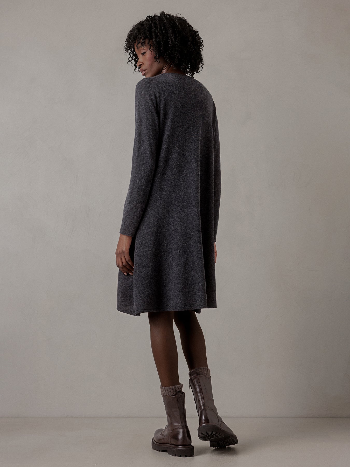 ALLUDE Strickkleid Damen (84 ANTHRAZIT)