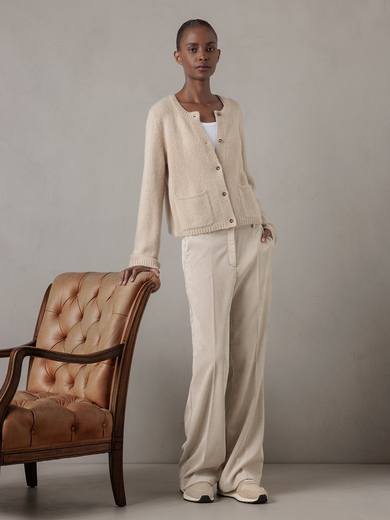 ALLUDE Strickjacke aus Cashmere Damen (48 CAMEL)