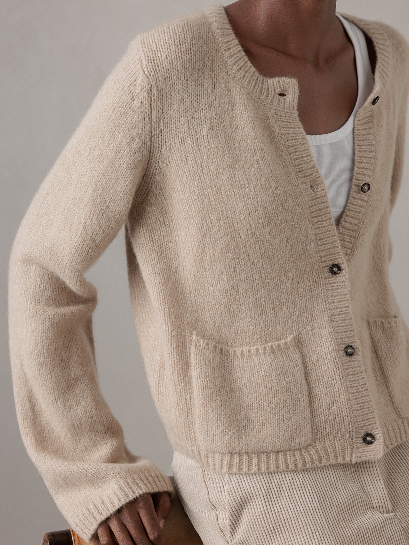 ALLUDE Strickjacke aus Cashmere Damen (48 CAMEL)