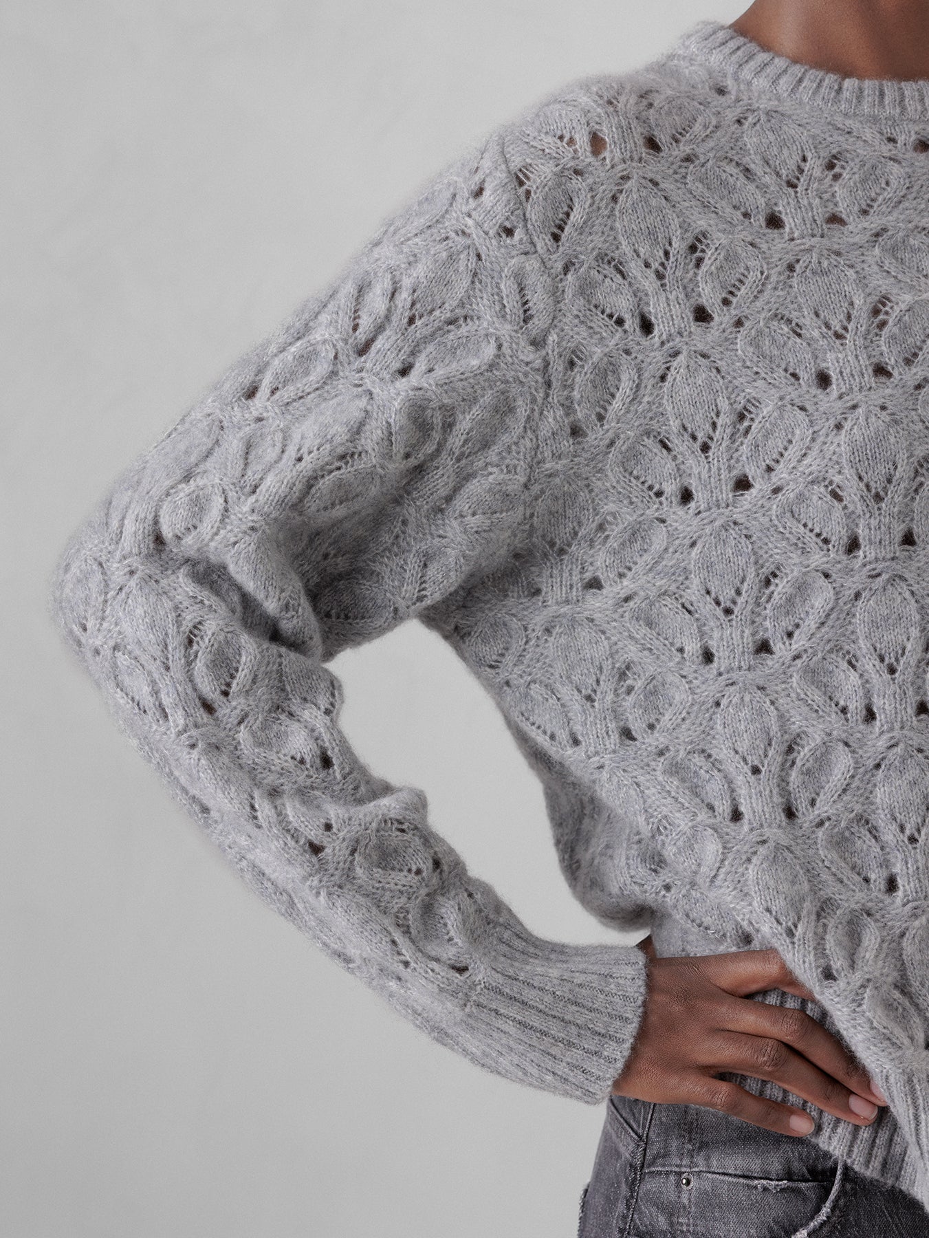 ALLUDE Pullover aus Cashmere Damen (81 SILBER MEL)