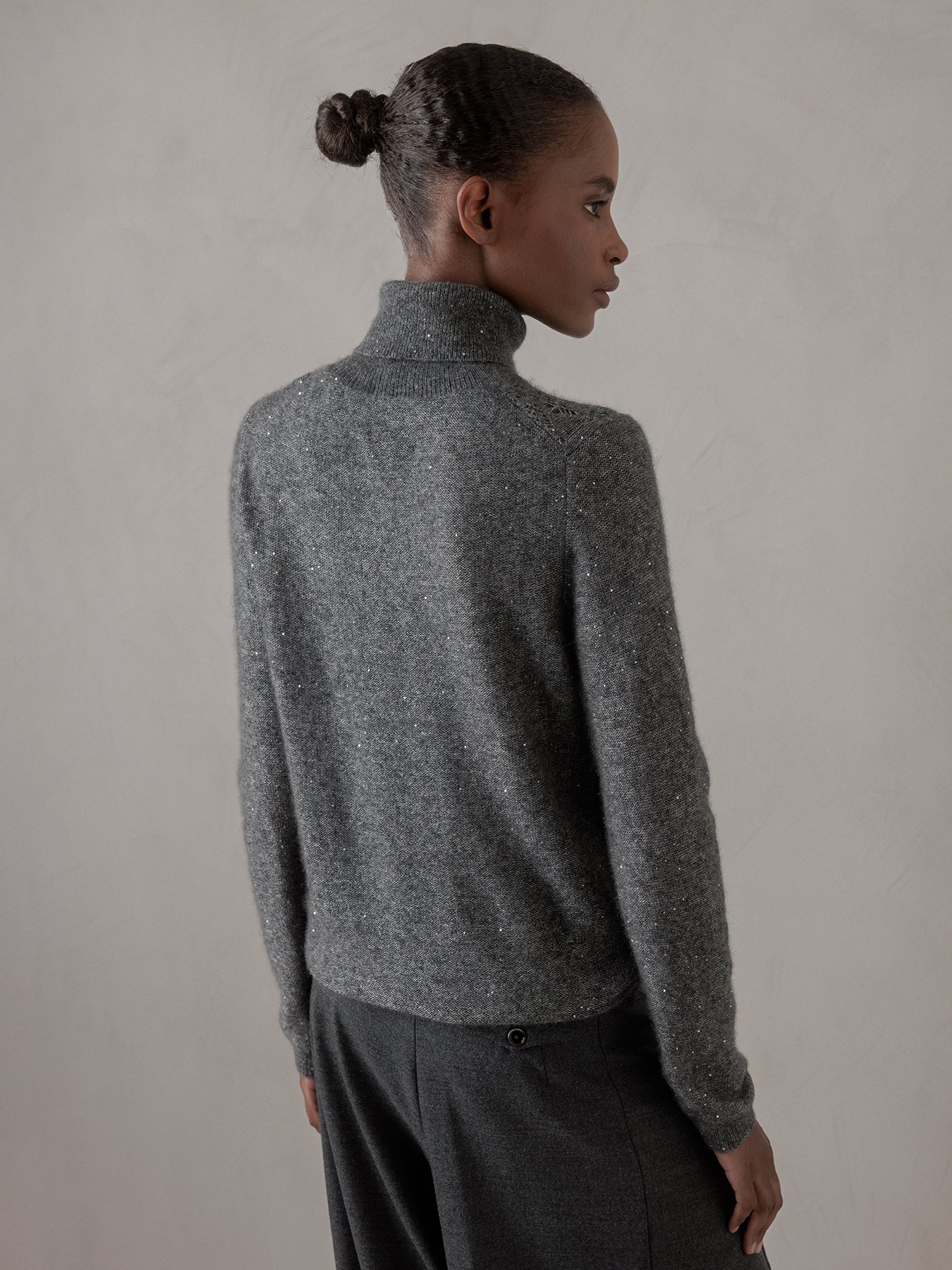 ALLUDE Pullover aus Cashmere Damen (83 DK GRAU MEL)