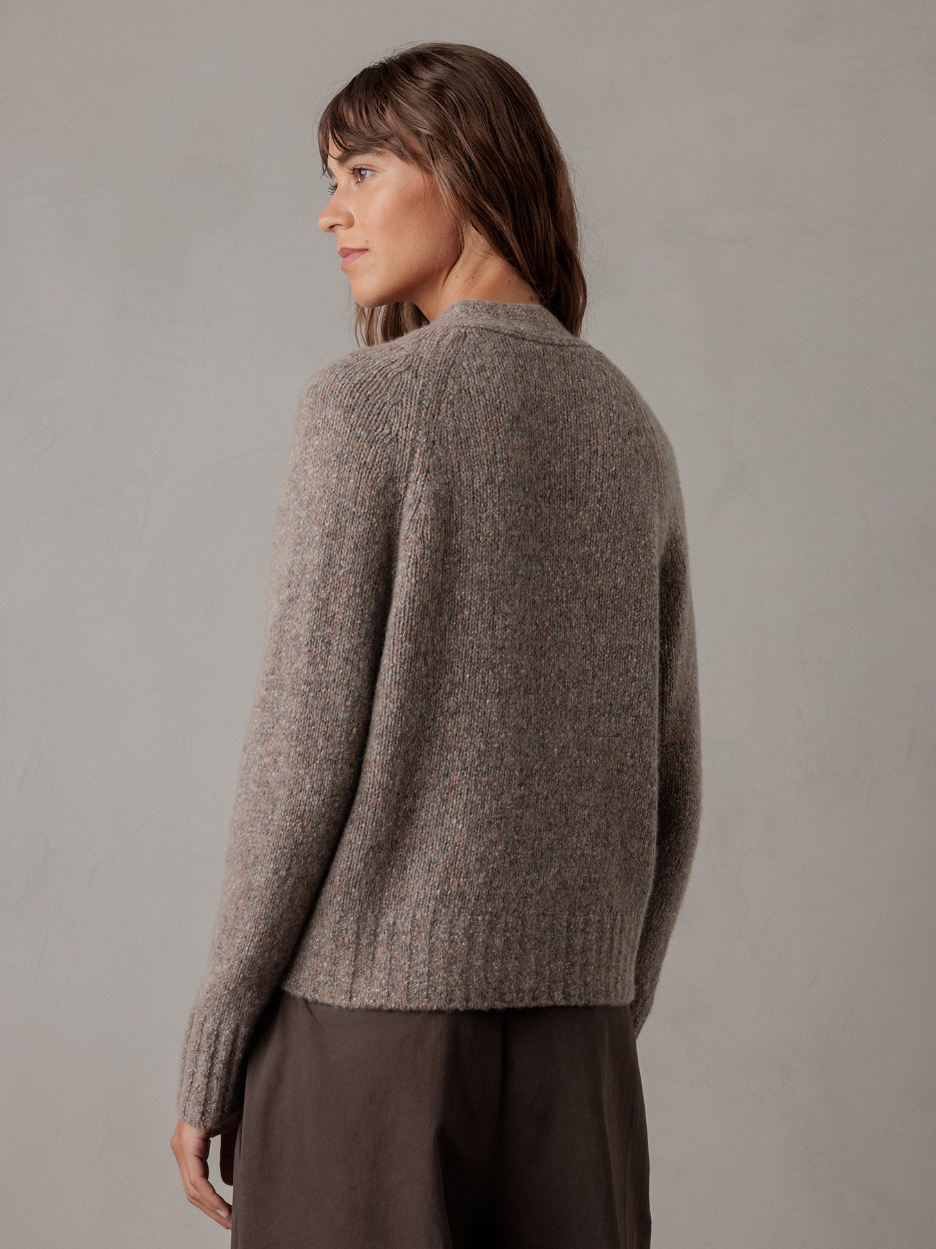 ALLUDE Strickjacke aus Cashmere Damen (46 BRAUN MEL)