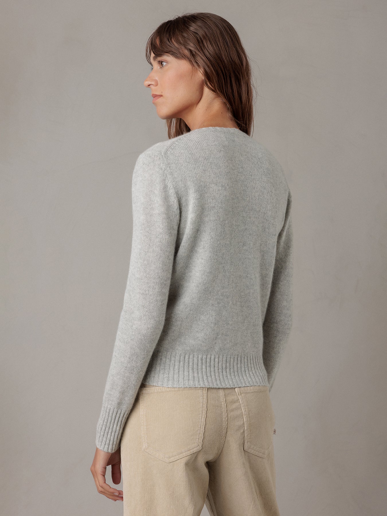 ALLUDE Strickjacke aus Cashmere Damen (81 LT GREY MEL)
