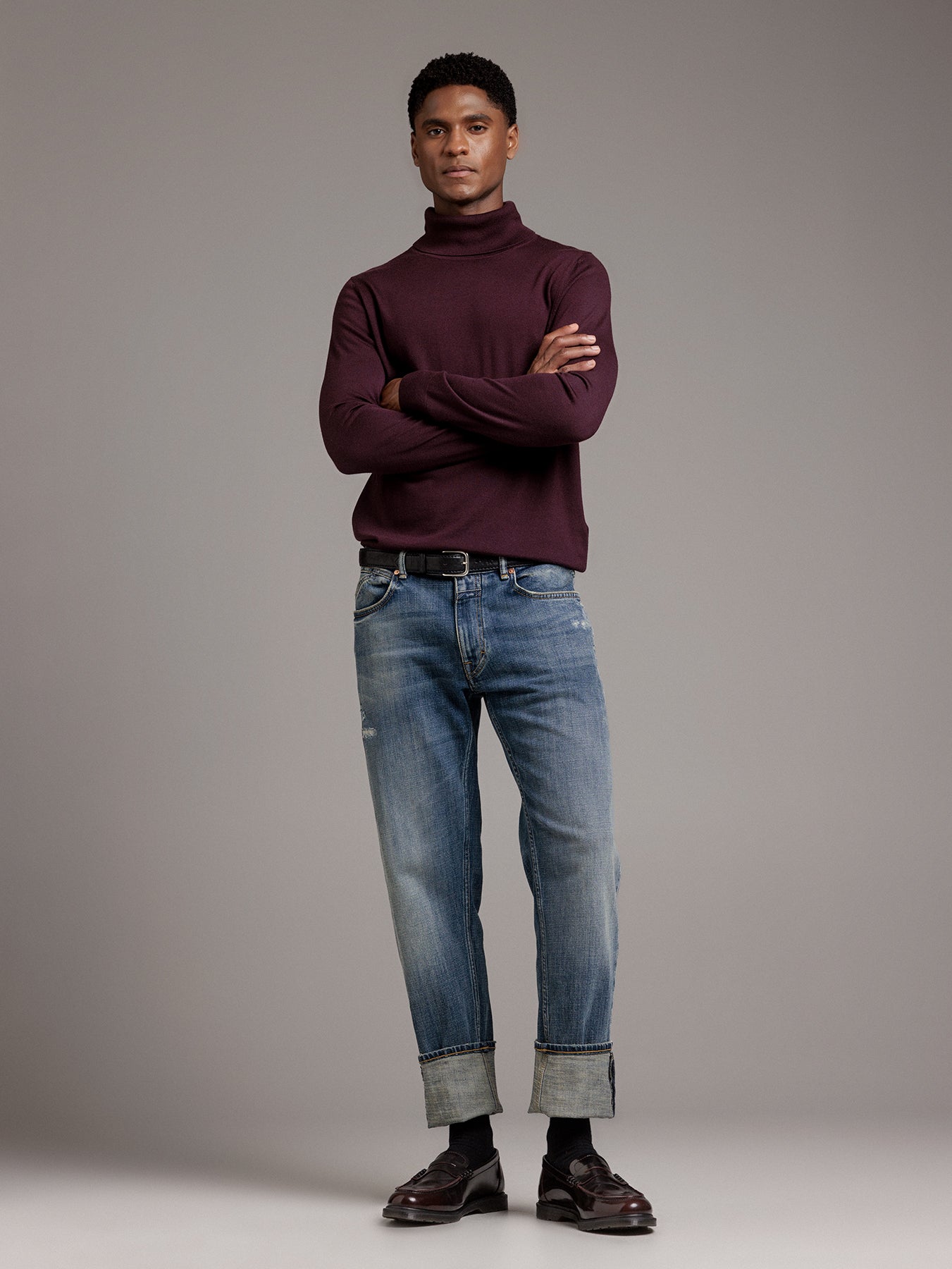 ALLUDE Rollkragenpullover aus Schurwolle Herren (469 WINE)