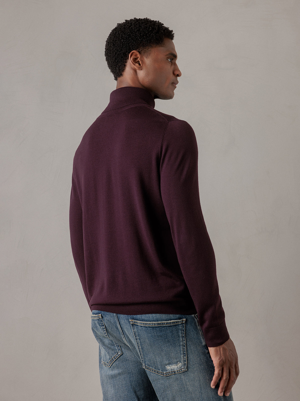 ALLUDE Rollkragenpullover aus Schurwolle Herren (469 WINE)