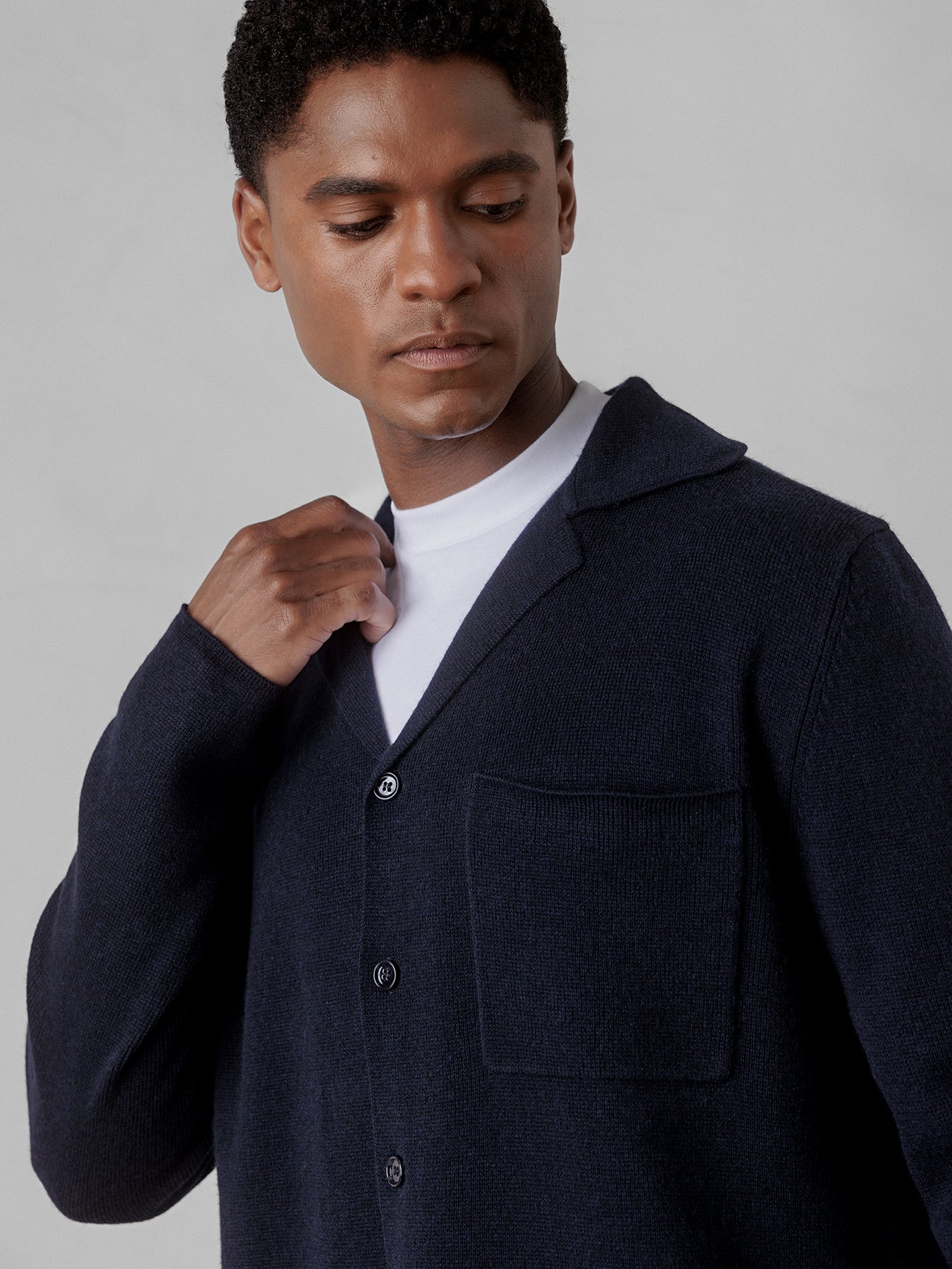 ALLUDE Strickblazer aus Schurwolle Herren (14 NAVY)