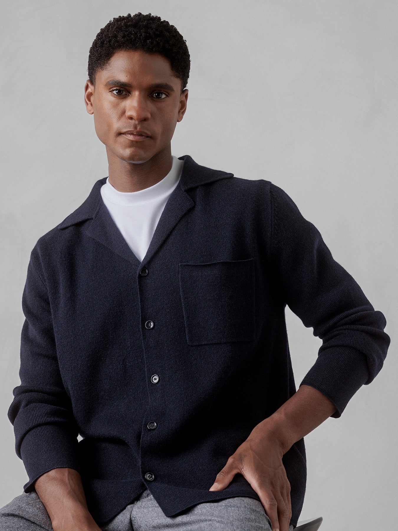 ALLUDE Strickblazer aus Schurwolle Herren (14 NAVY)