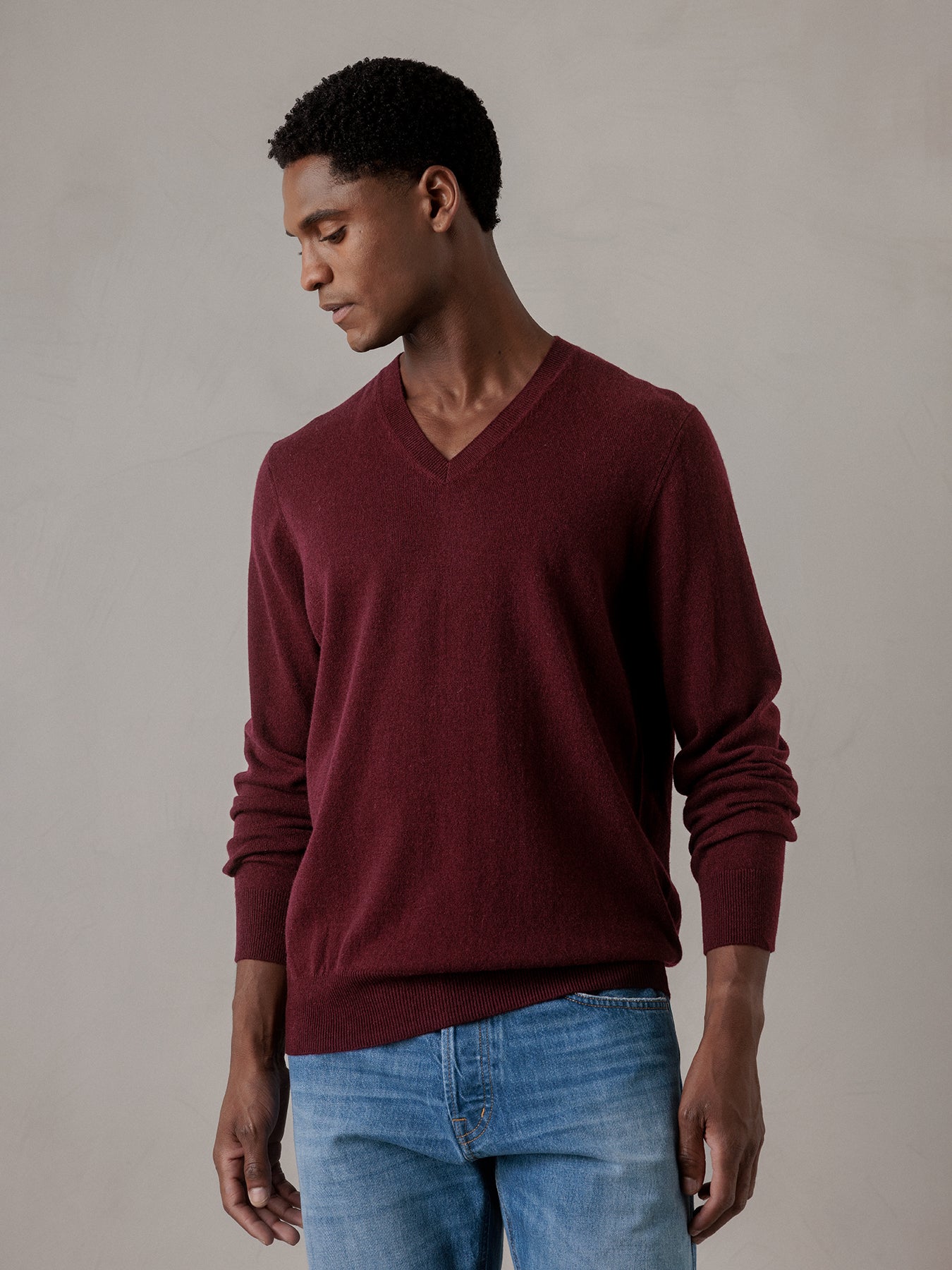 ALLUDE Feinstrickpullover aus Schurwolle Herren (68 WINE)