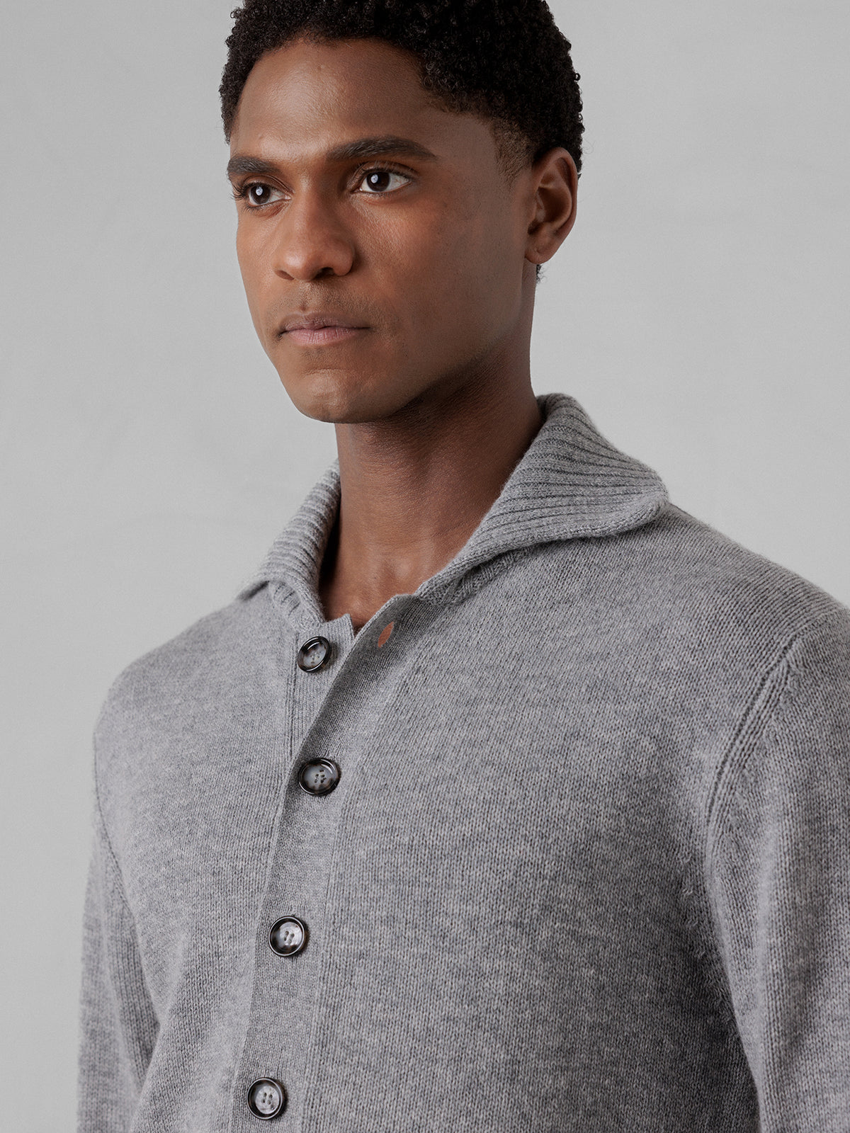 ALLUDE Strickjacke aus Schurwolle Herren (83 GRAU MEL)
