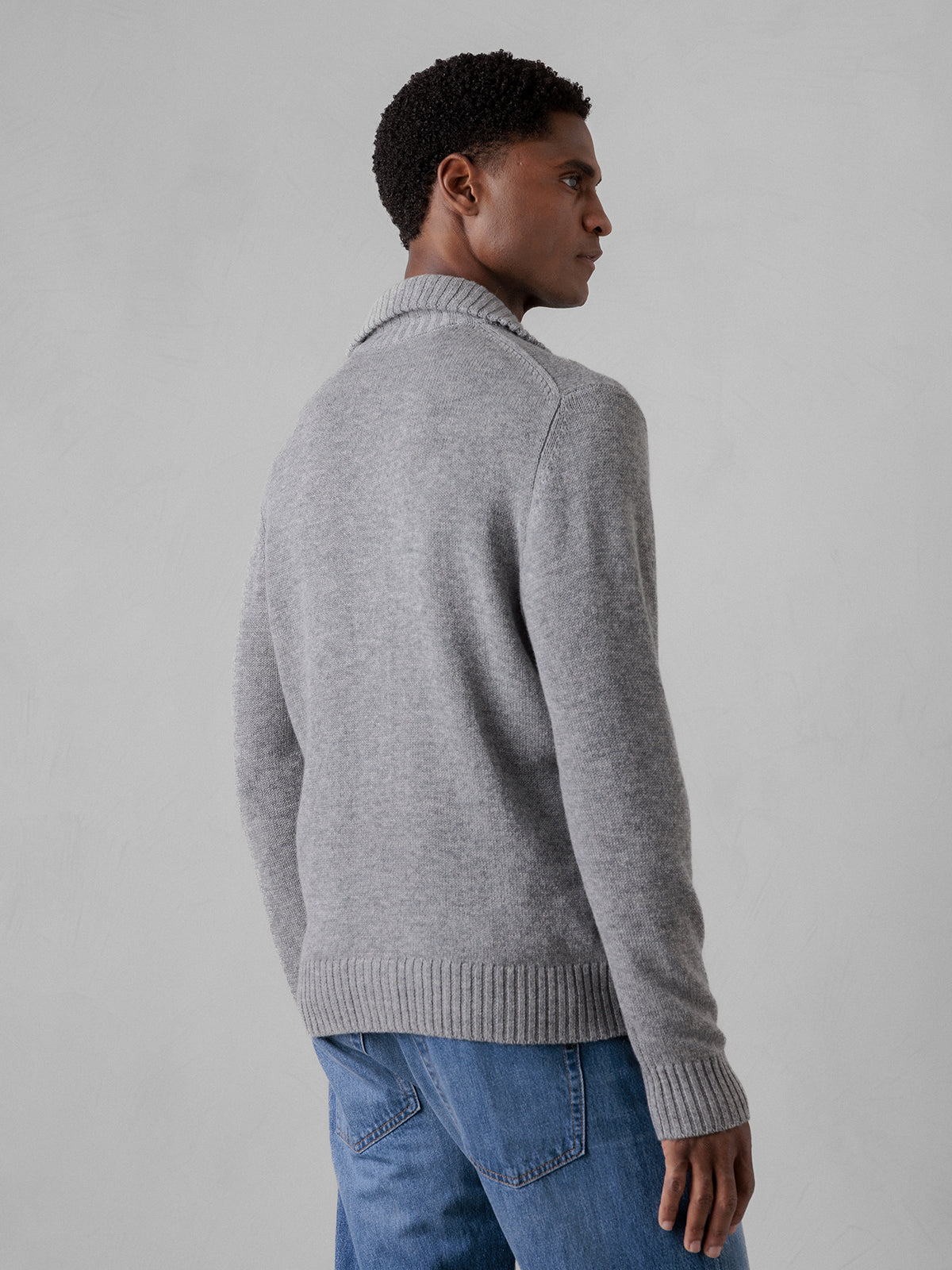 ALLUDE Strickjacke aus Schurwolle Herren (83 GRAU MEL)