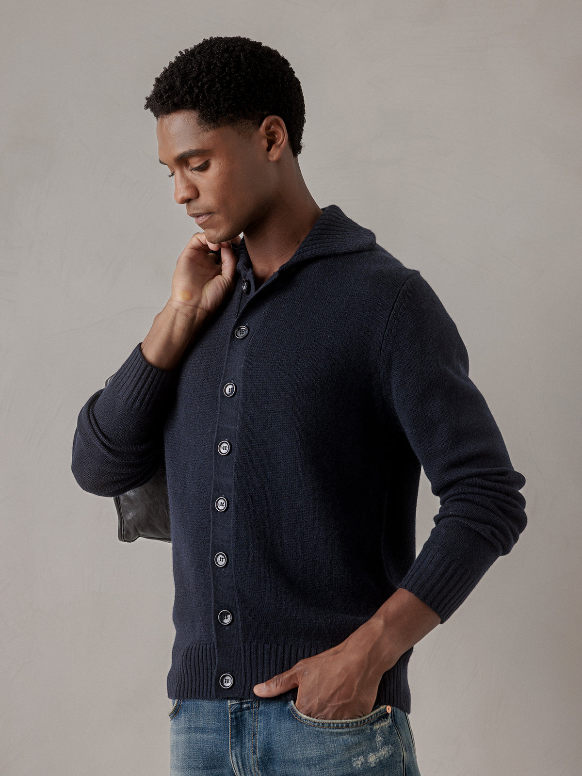ALLUDE Strickjacke aus Schurwolle Herren (14 NAVY)