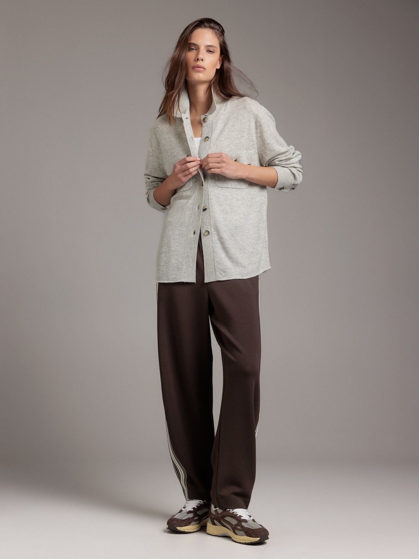 ALLUDE Hemd aus Schurwolle Damen (81 LT GREY MEL)
