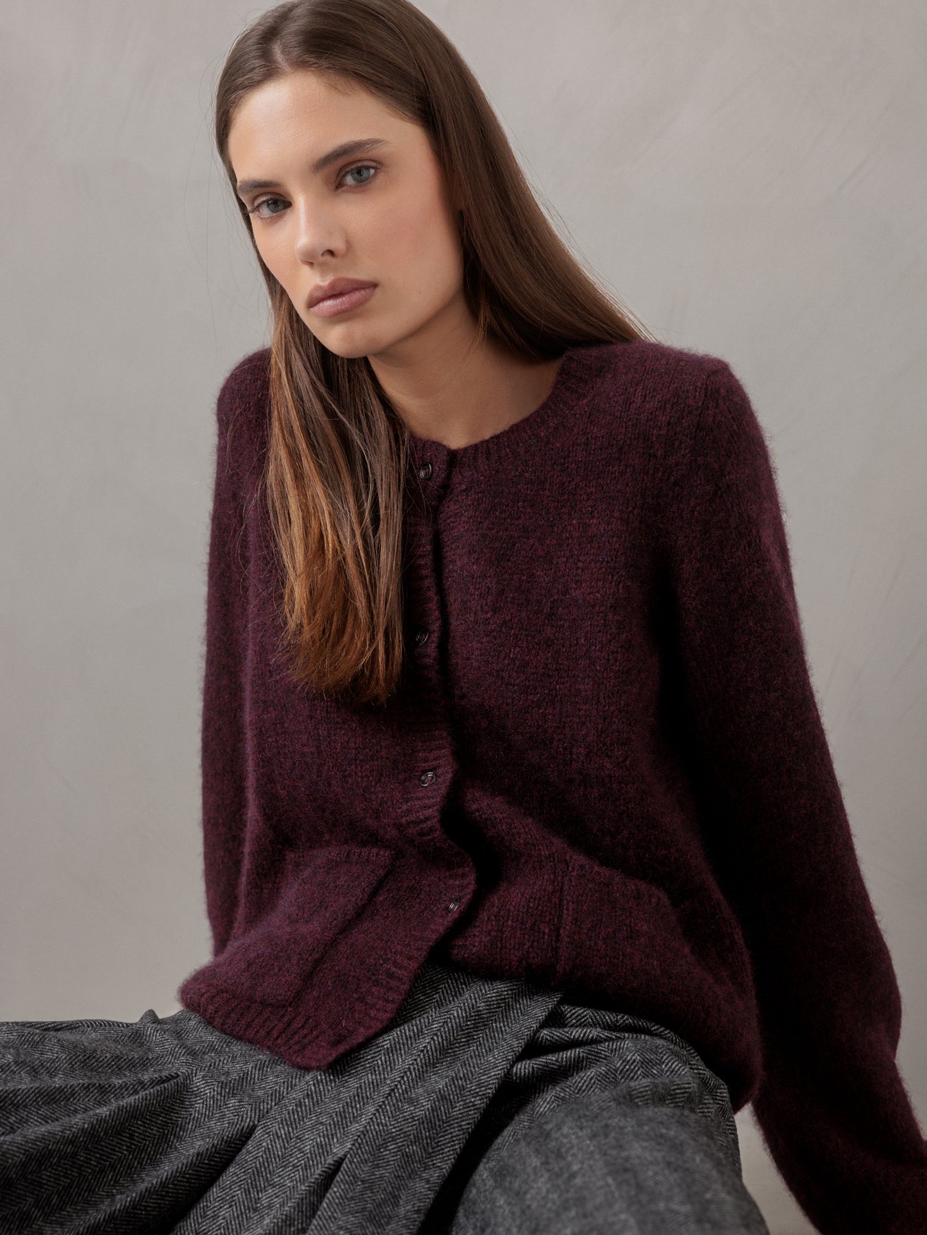 ALLUDE Strickjacke aus Cashmere Damen (68 WINE)