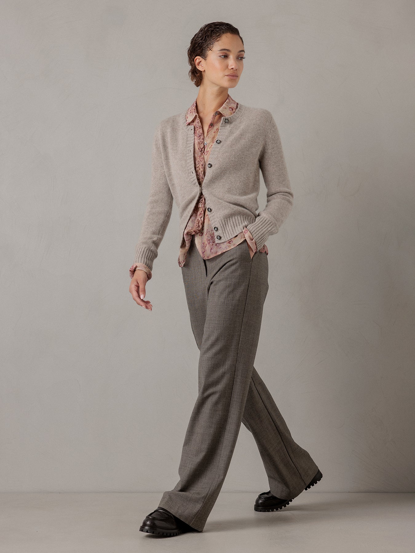 ALLUDE Strickjacke aus Cashmere Damen (46 TAUPE MEL)