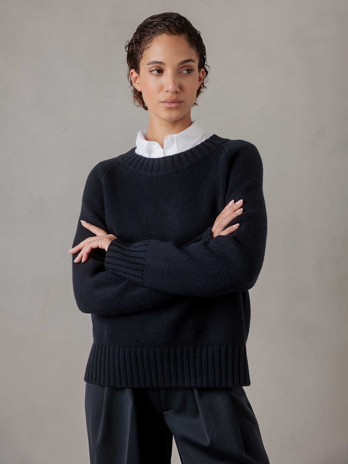 ALLUDE Pullover aus Schurwolle Damen (14 NAVY)