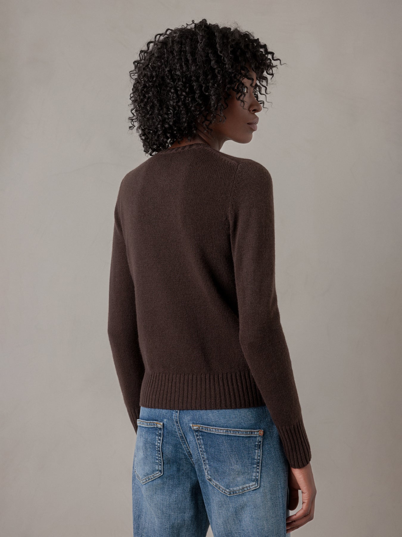 ALLUDE Strickjacke aus Cashmere Damen (49 DK BRAUN)