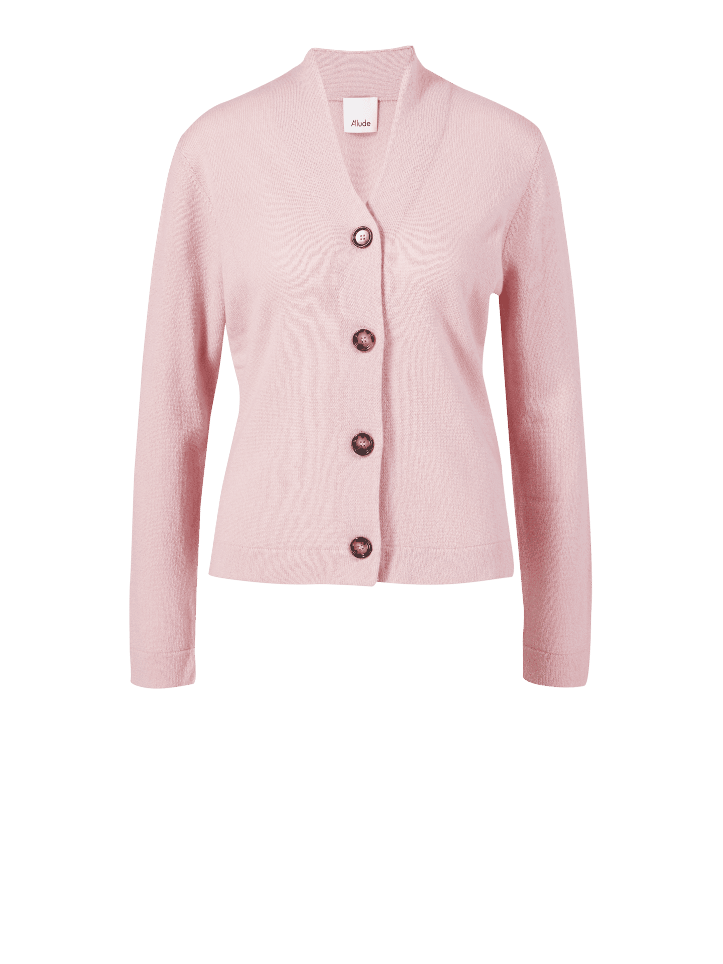 Woll-Cashmere-Strickjacke Rosé