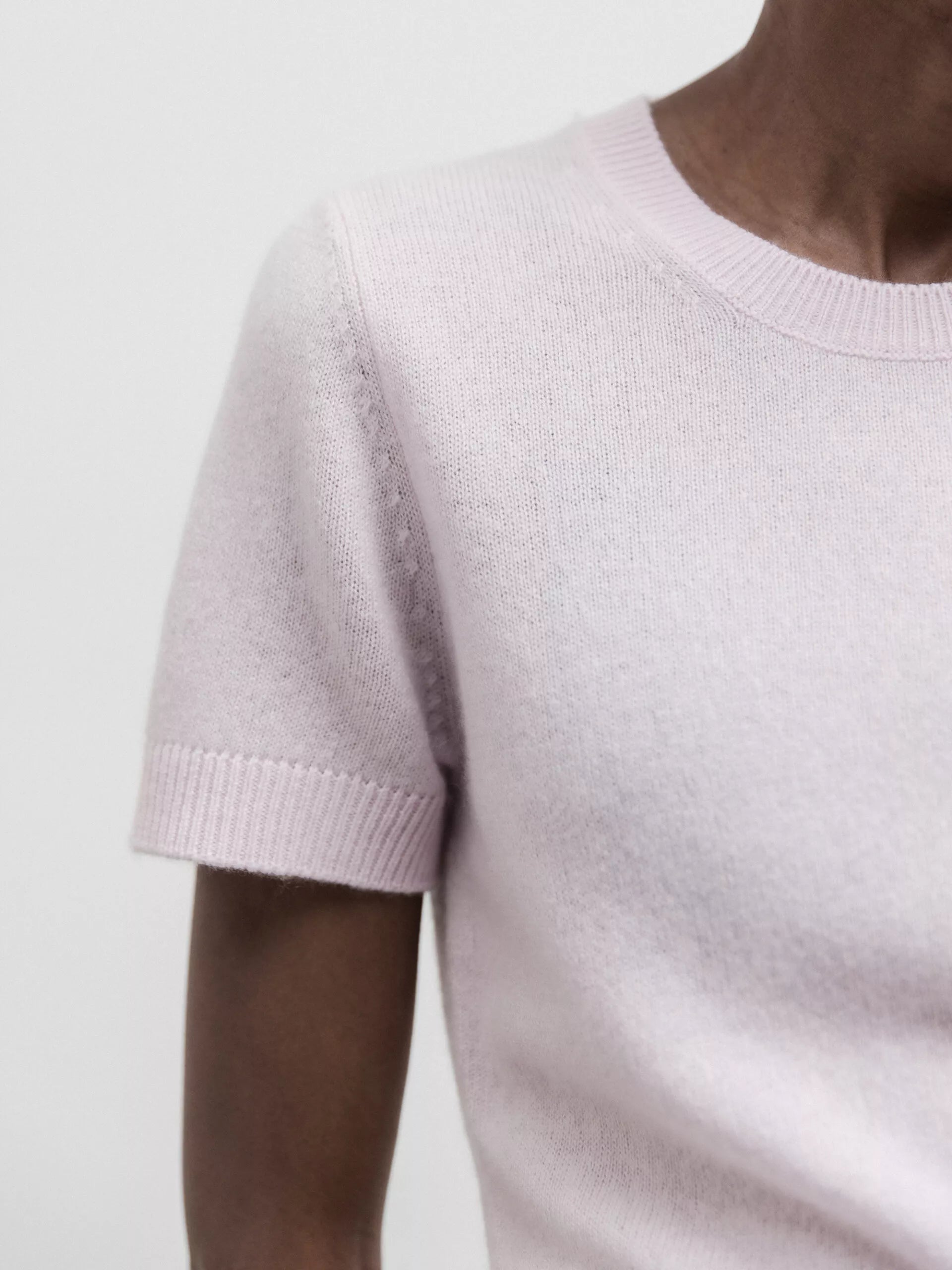 ALLUDE Kurzarm- Pullover aus Cashmere Damen (60 ROSE)