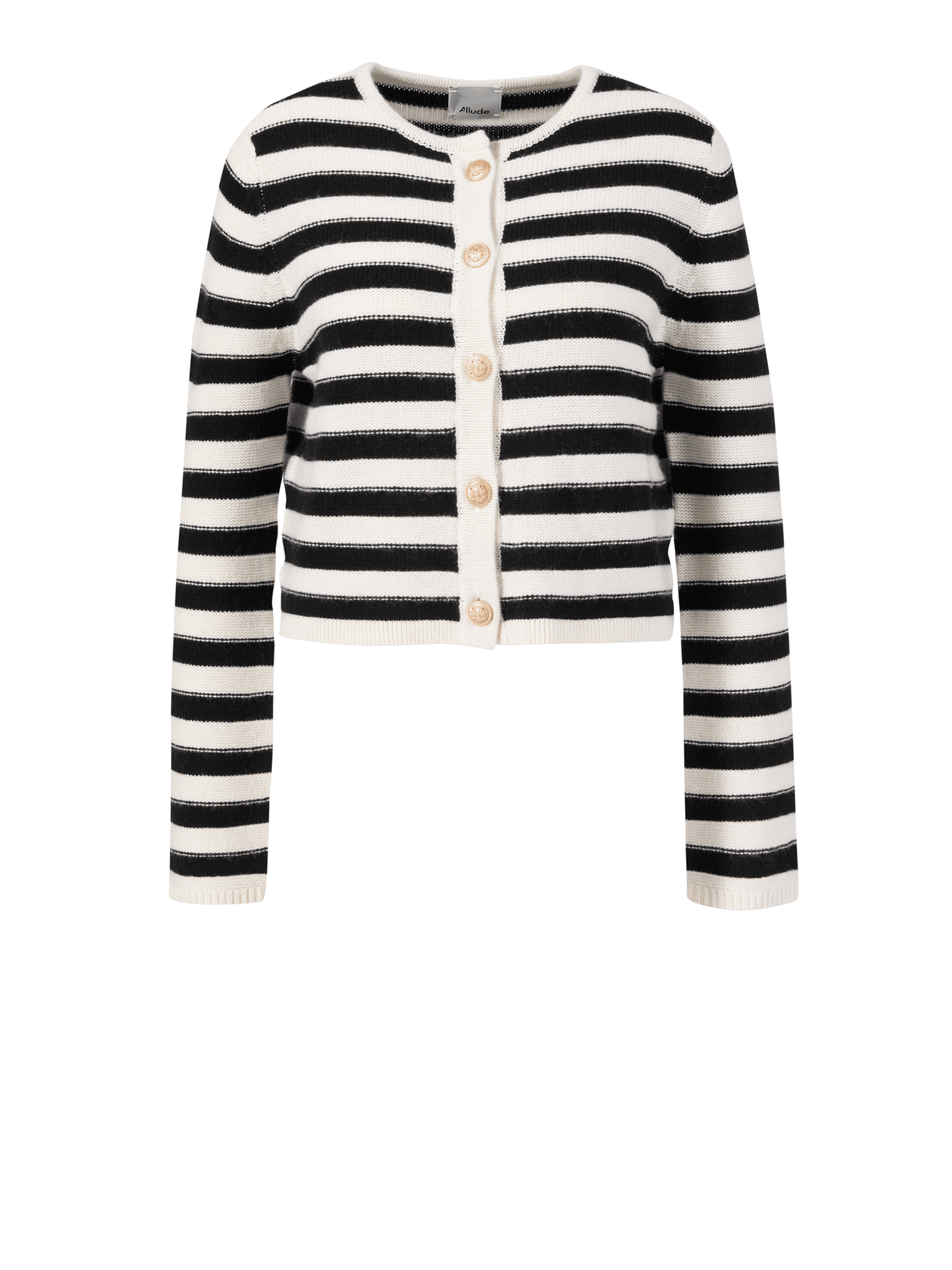 Woll-Cashmere-Strickjacke Crème