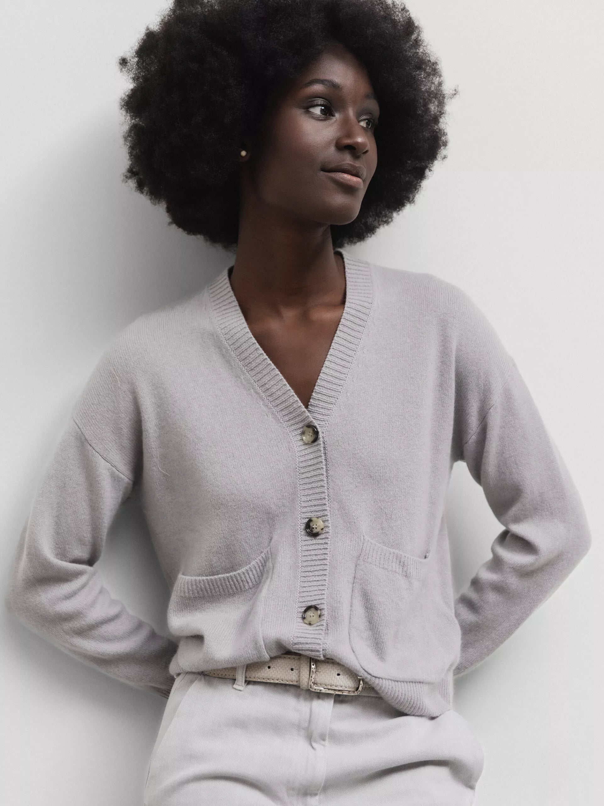 ALLUDE Leichte Strickjacke aus Cashmere  Damen (82 ELEFANT)