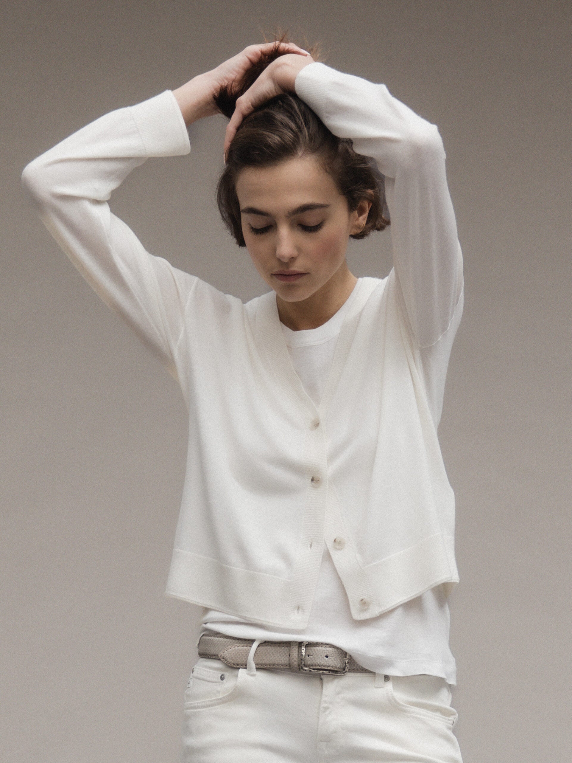 ALLUDE Strickjacke aus Schurwolle Damen (440 OFF WHITE)