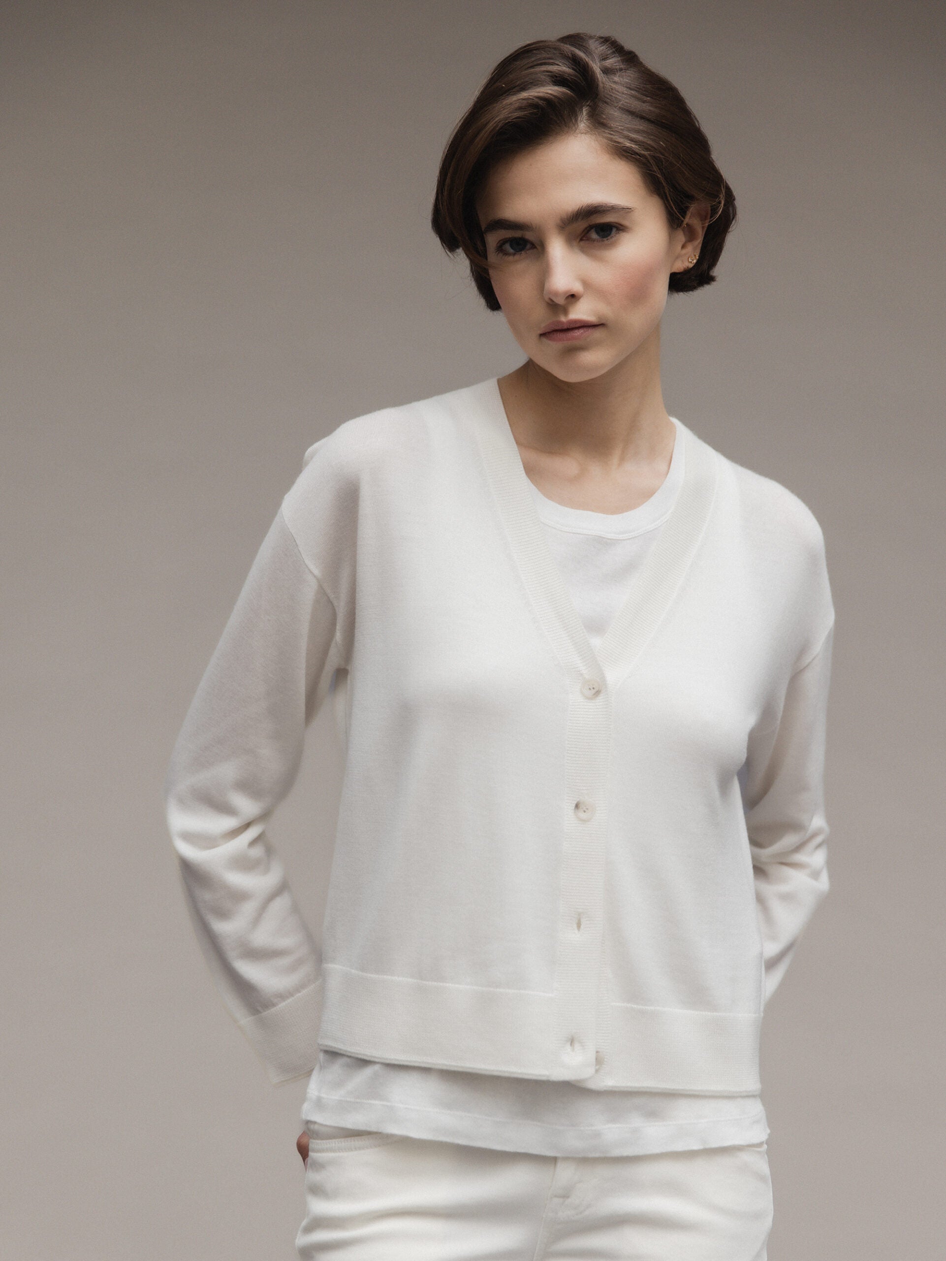 ALLUDE Strickjacke aus Schurwolle  Damen (440 OFF WHITE)