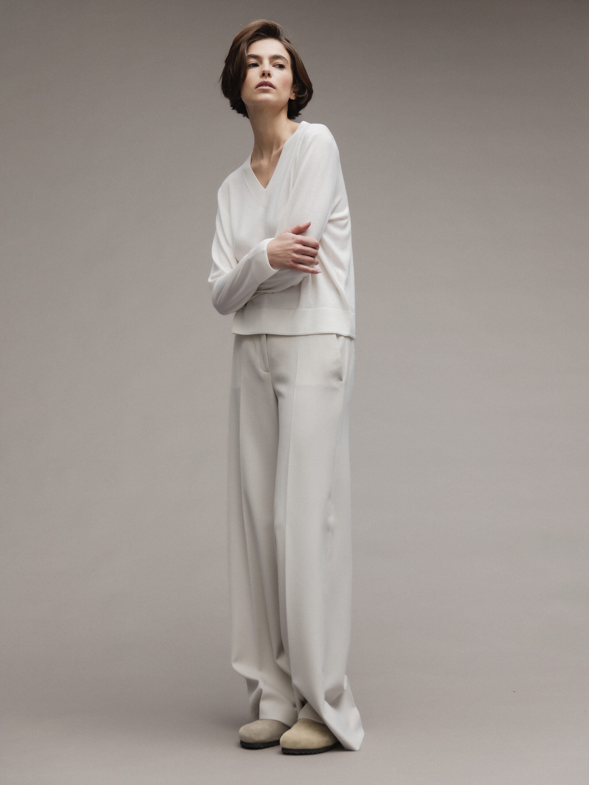 ALLUDE Feinstrickpullover aus Schurwolle Damen (440 OFF WHITE)