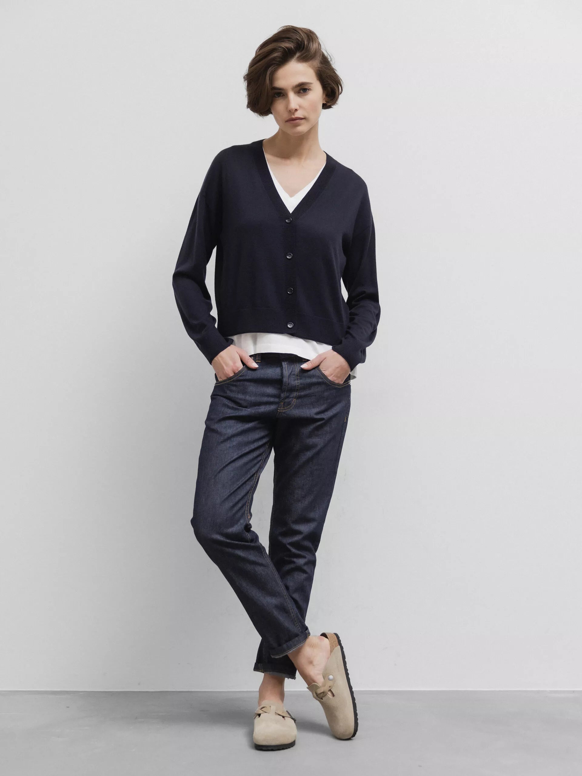 ALLUDE Strickjacke aus Schurwolle  Damen (414 NAVY)