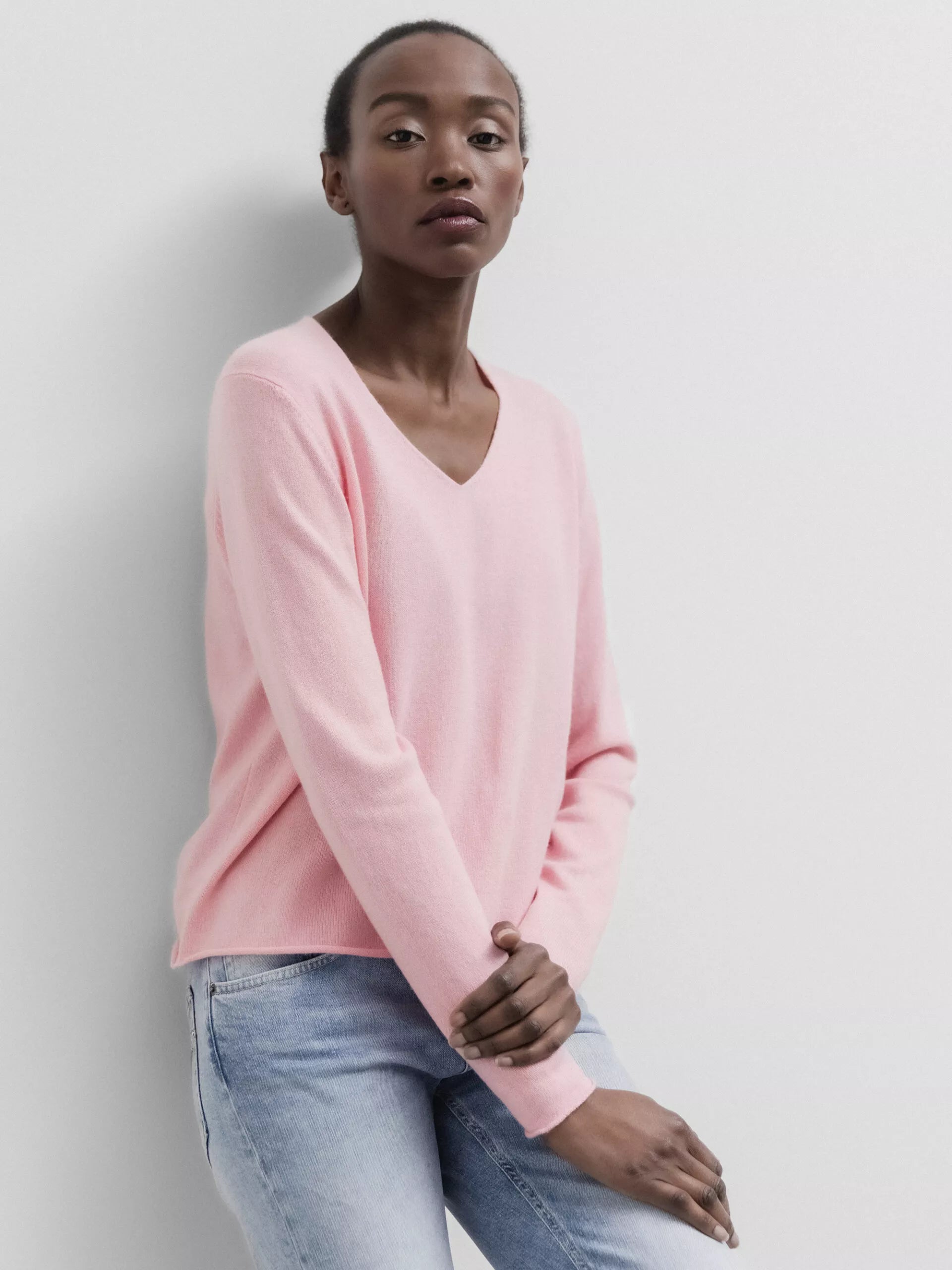 ALLUDE Kurzer Feinstrickpullover aus Baumwolle  Damen (61 POWDER)