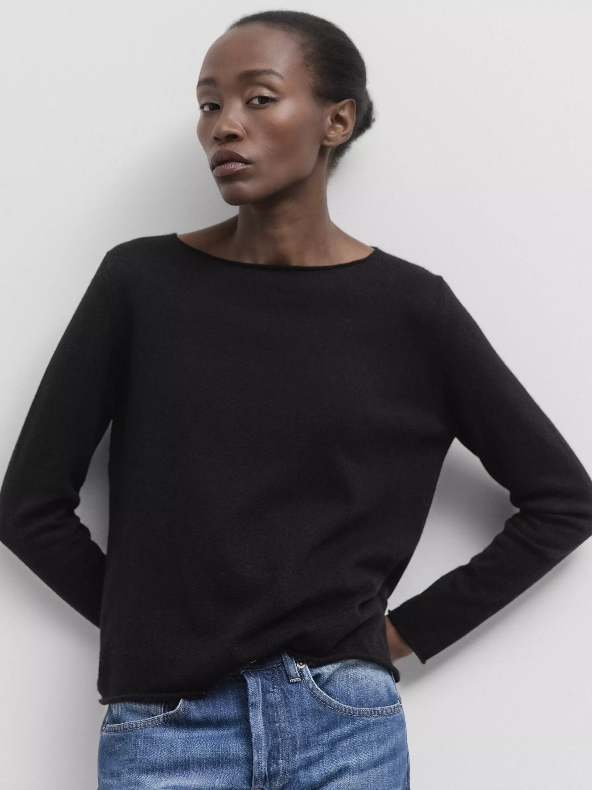 ALLUDE Feinstrickpullover aus Baumwolle  Damen (90 SCHWARZ)