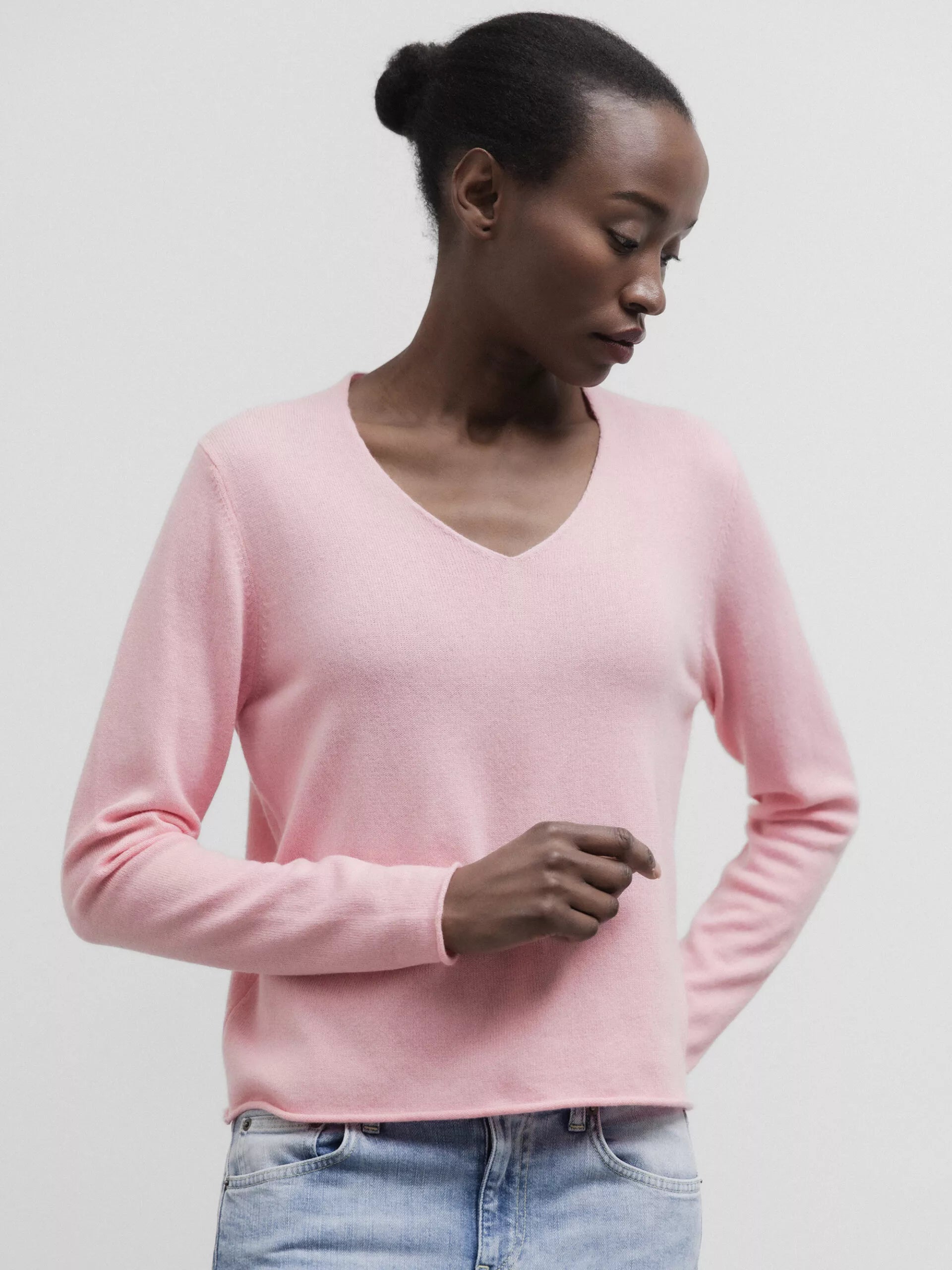 ALLUDE Kurzer Feinstrickpullover aus Baumwolle  Damen (61 POWDER)