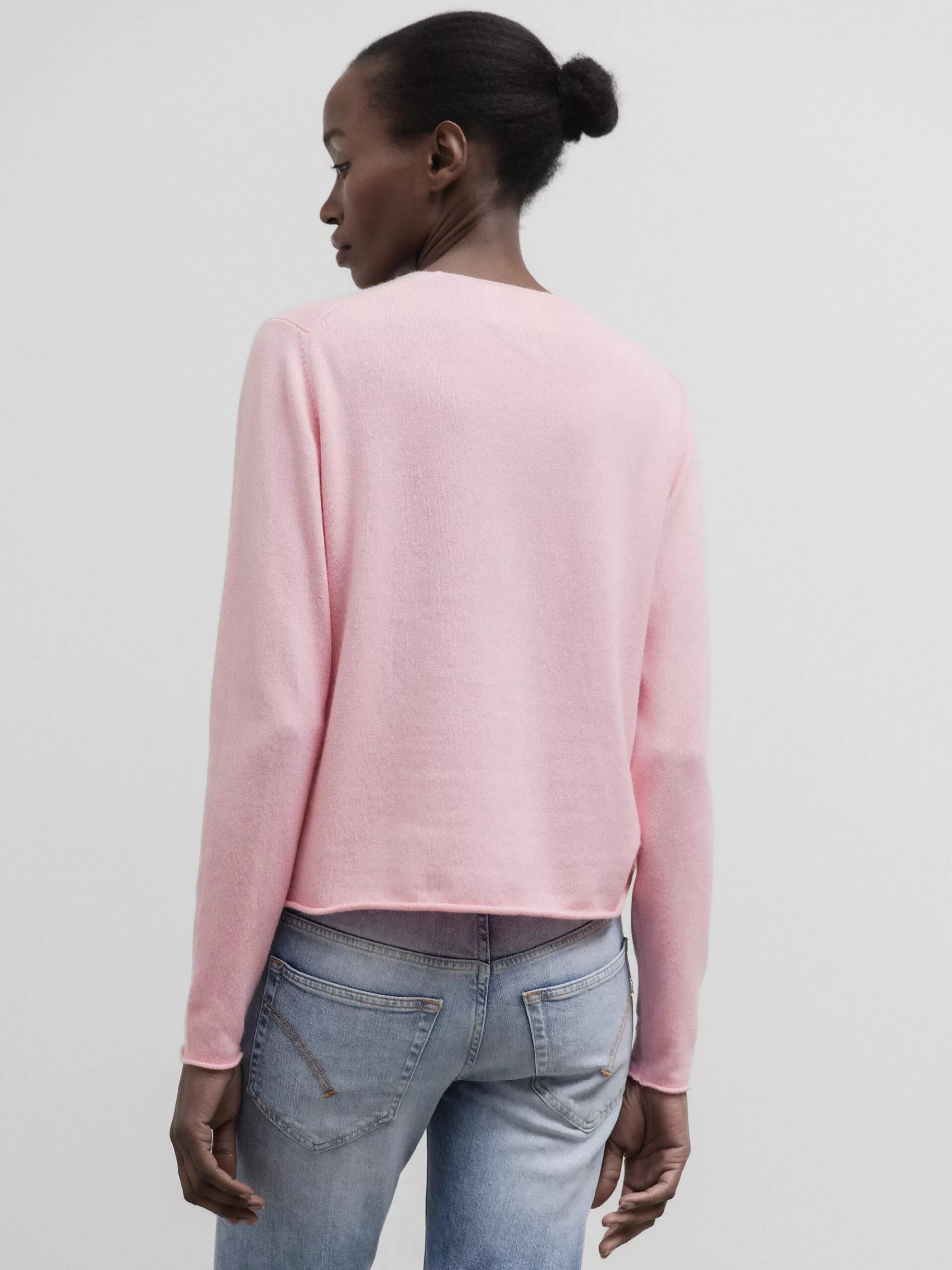 ALLUDE Kurzer Feinstrickpullover aus Baumwolle  Damen (61 POWDER)