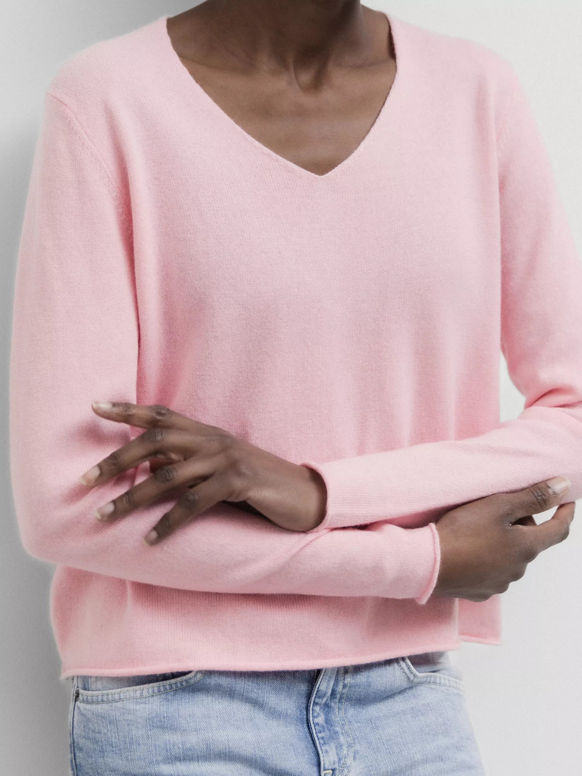ALLUDE Kurzer Feinstrickpullover aus Baumwolle  Damen (61 POWDER)