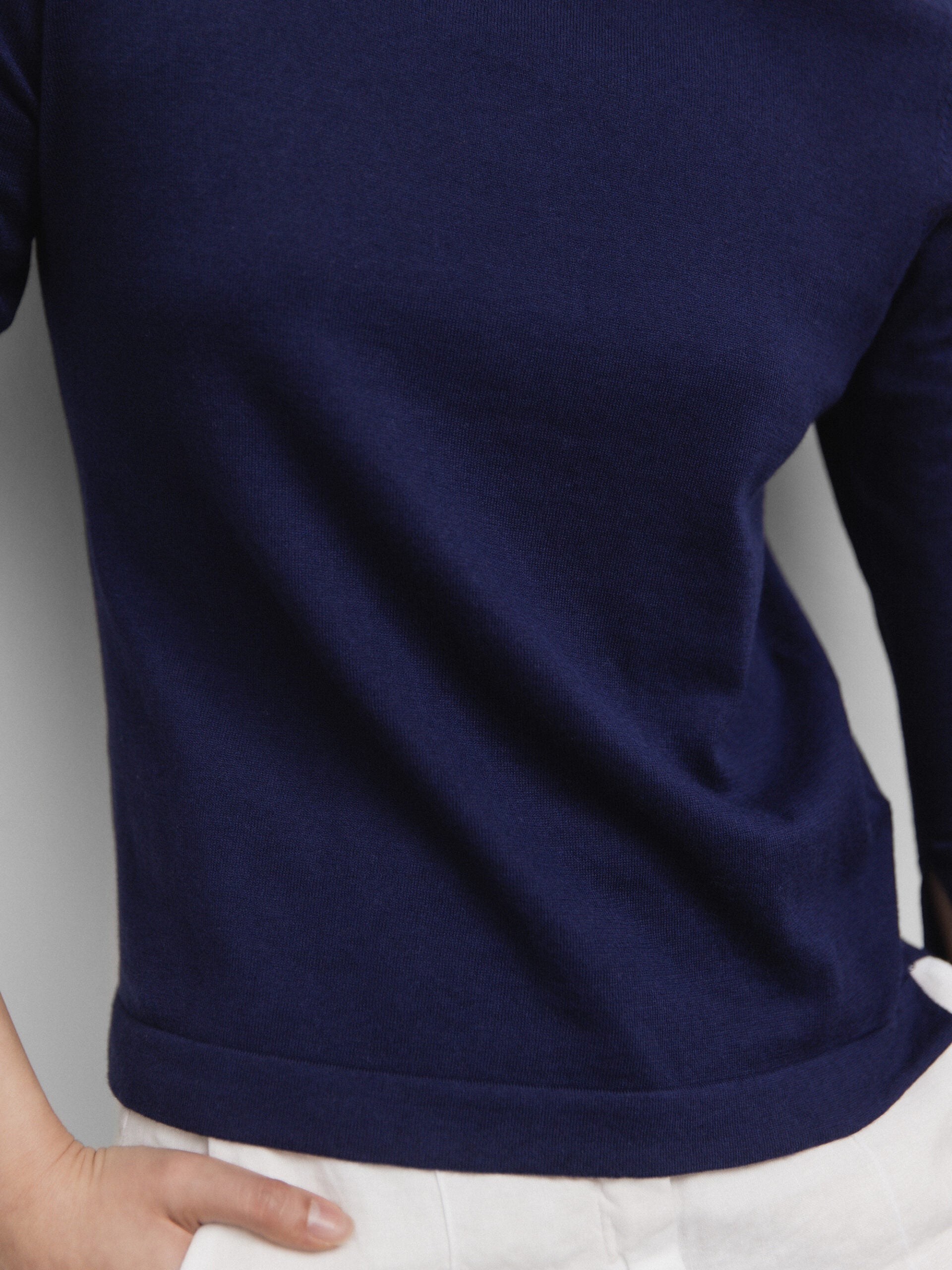 ALLUDE Feinstrickpullover Damen (14 NAVY)