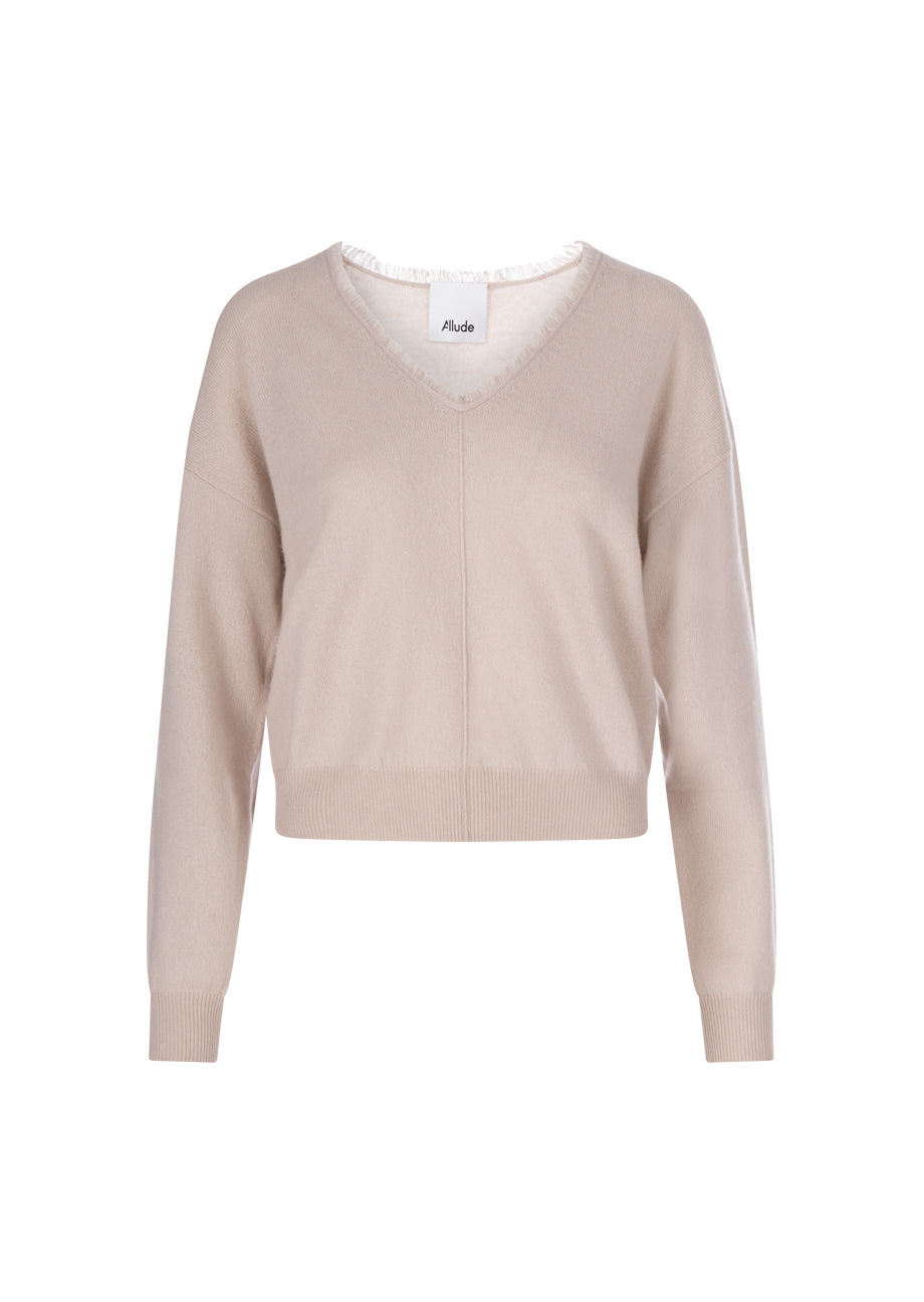 Woll-Kaschmir-Pullover – Beige