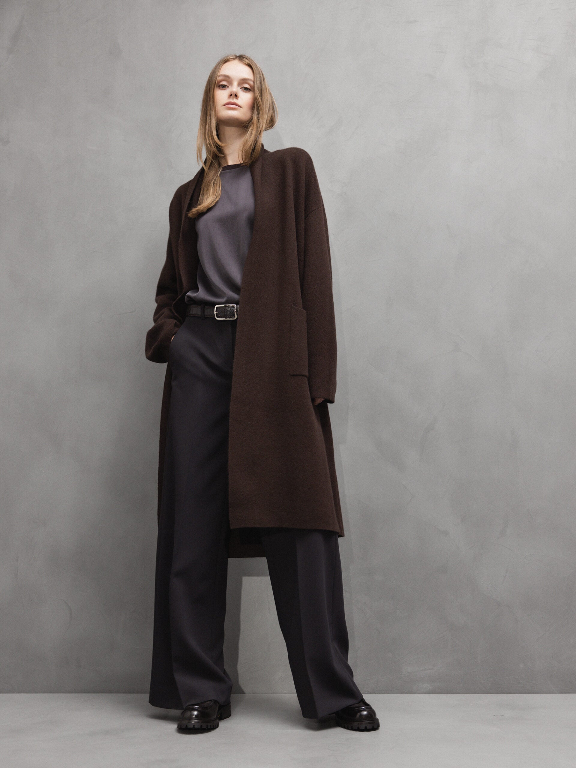 ALLUDE Mantel aus Schurwolle Damen (49 DK BRAUN)