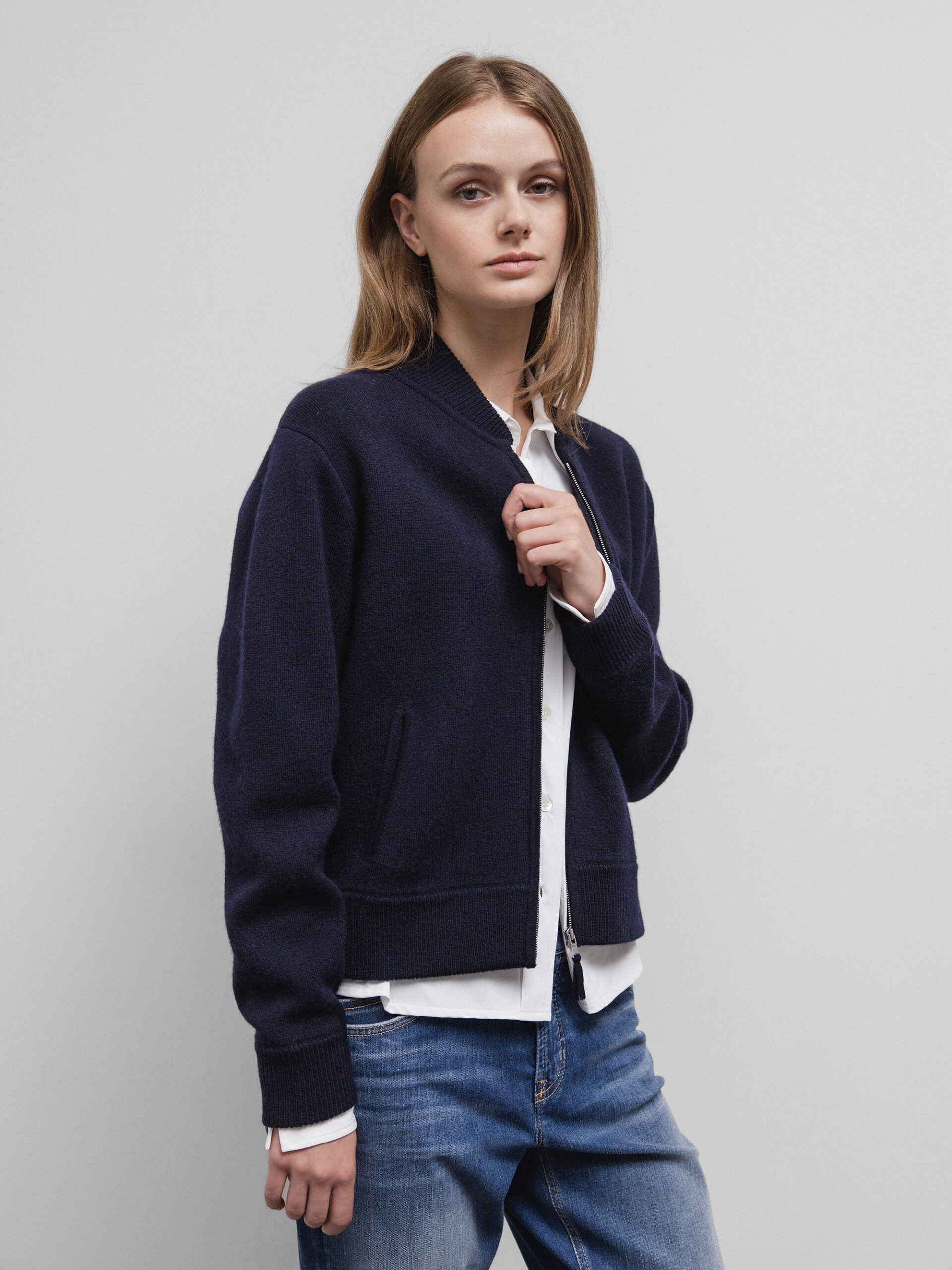 ALLUDE Strickjacke aus Schurwolle Damen (14 NAVY)