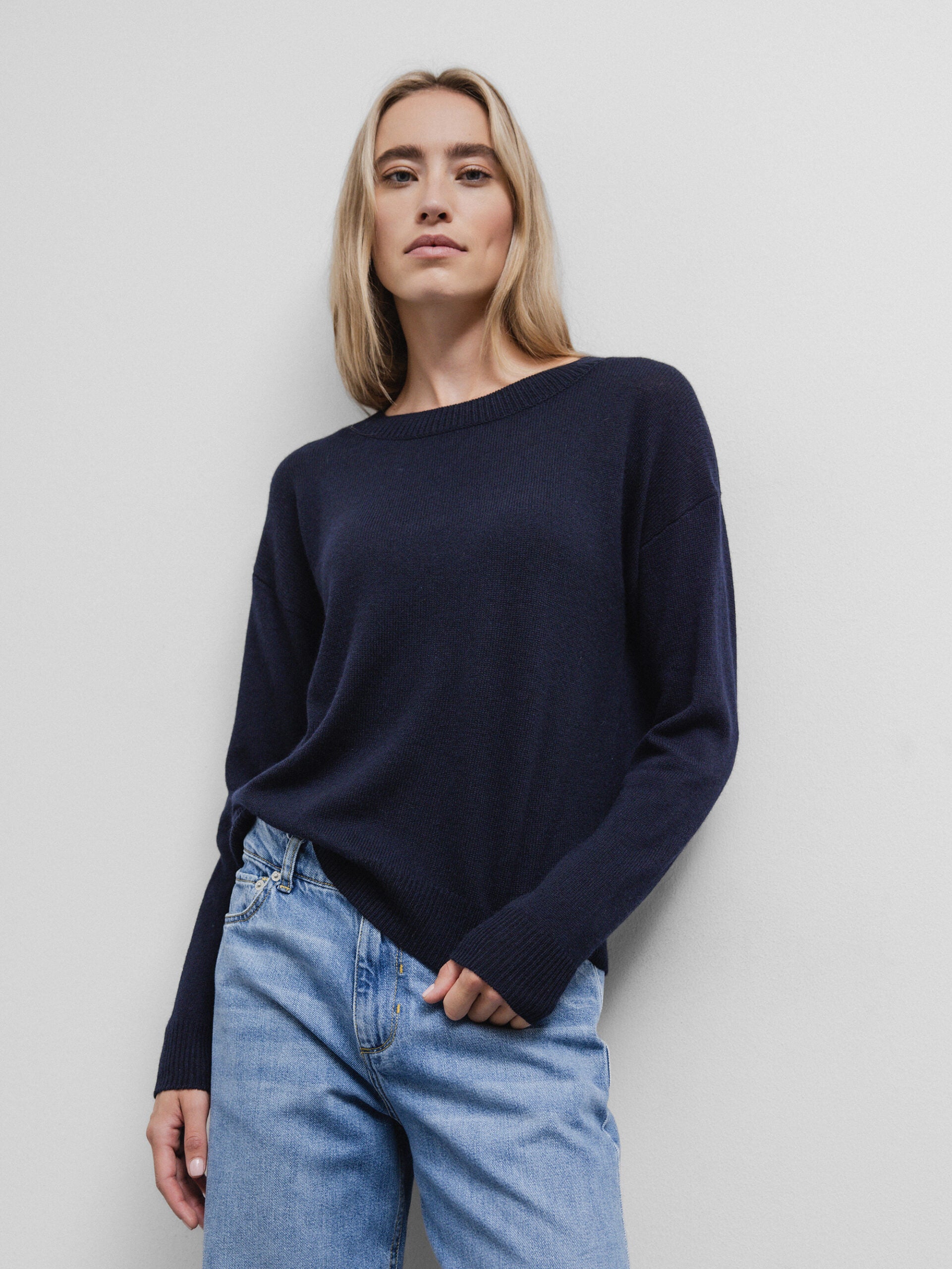 ALLUDE Pullover aus Cashmere Damen (14 NAVY)