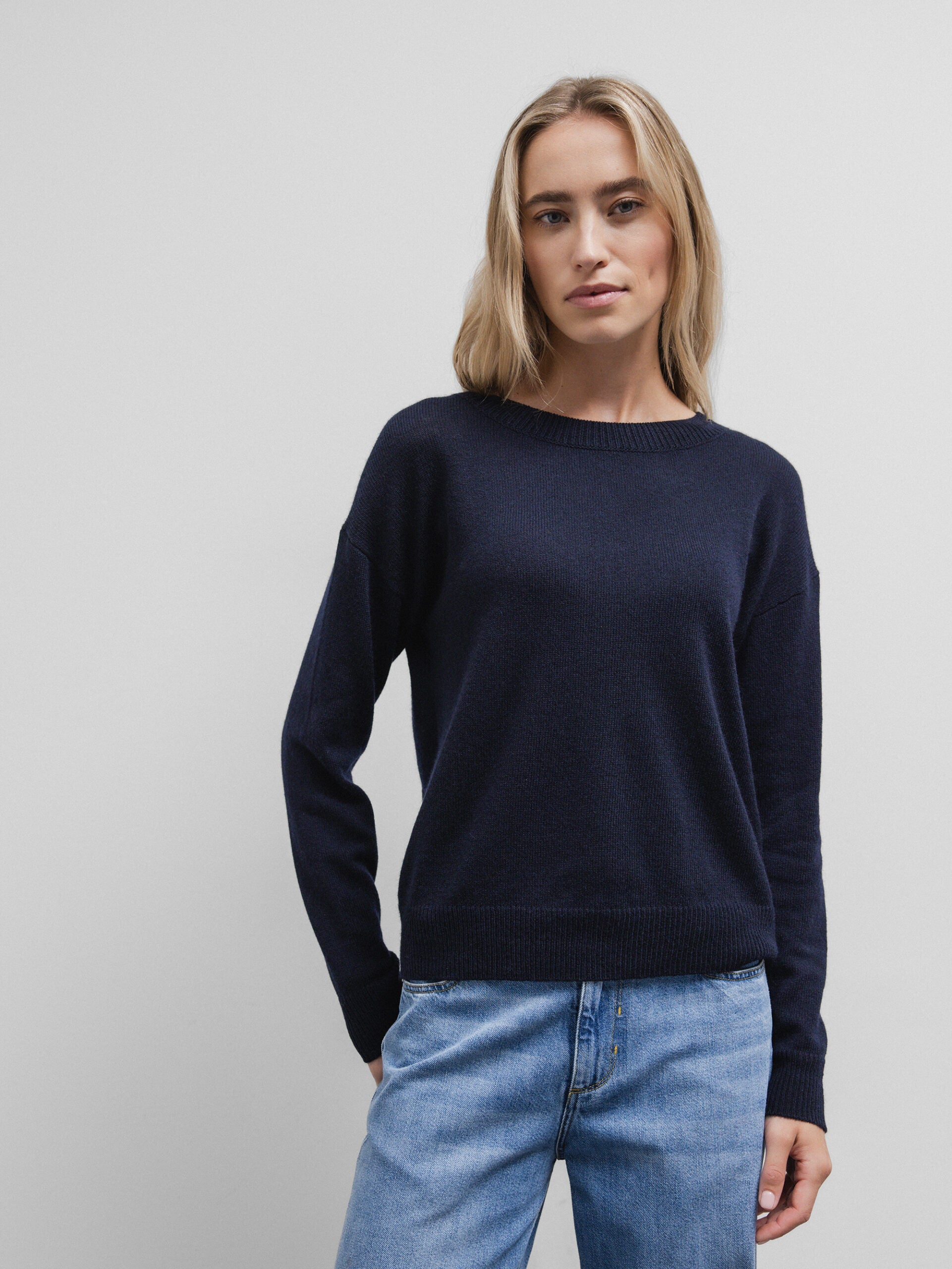 ALLUDE Pullover aus Cashmere Damen (14 NAVY)