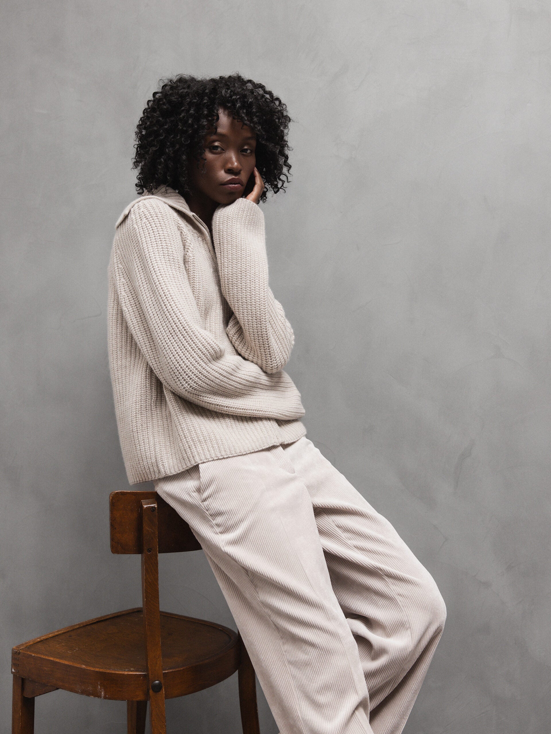 ALLUDE Strickjacke aus Schurwolle Damen (48 BEIGE MEL)