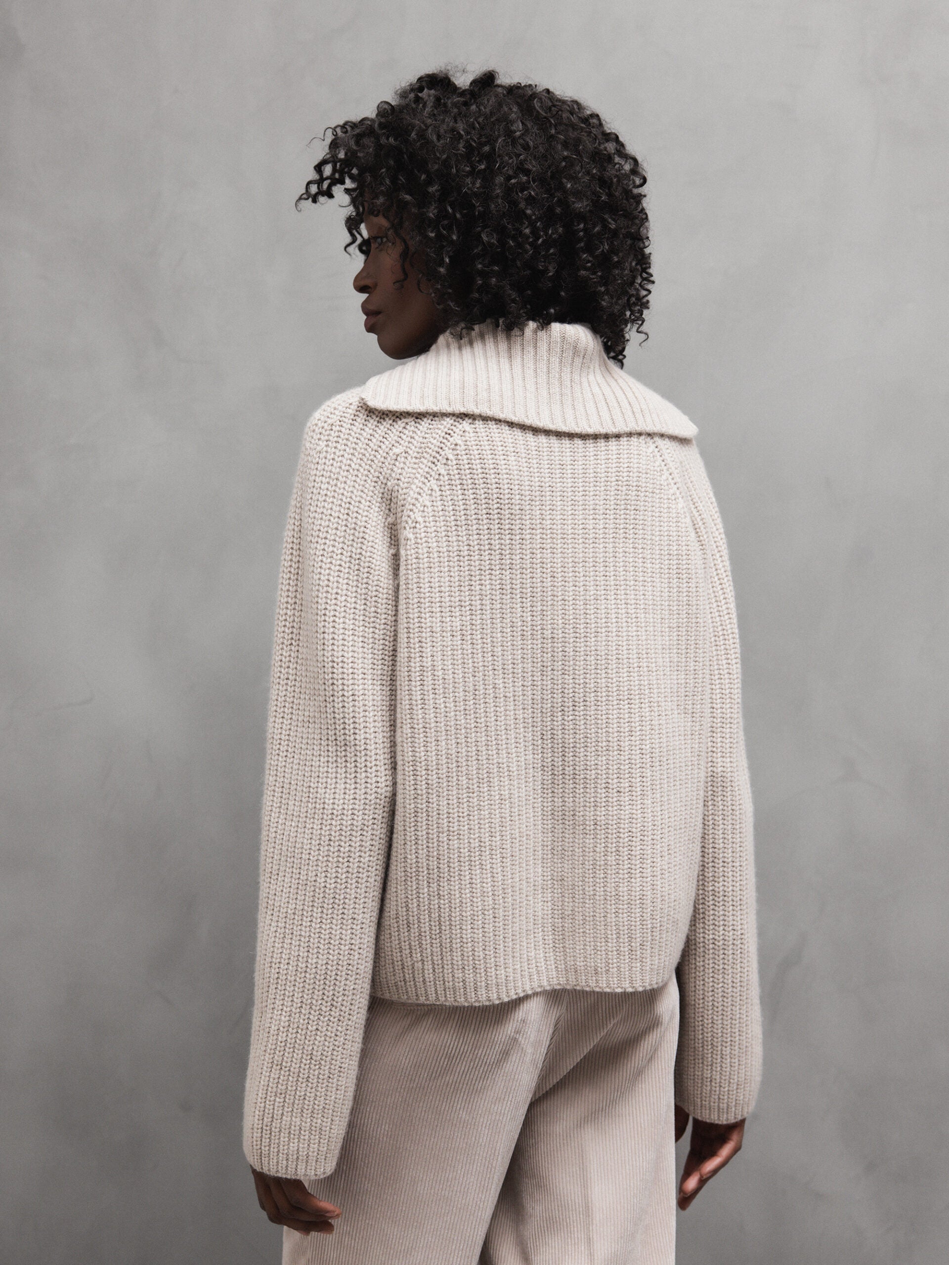 ALLUDE Strickjacke aus Schurwolle Damen (48 BEIGE MEL)