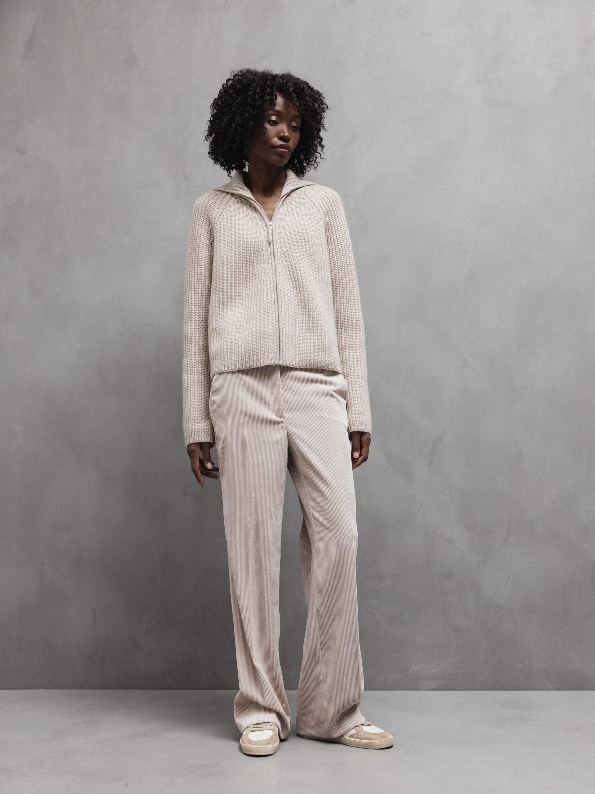 ALLUDE Strickjacke aus Schurwolle Damen (48 BEIGE MEL)