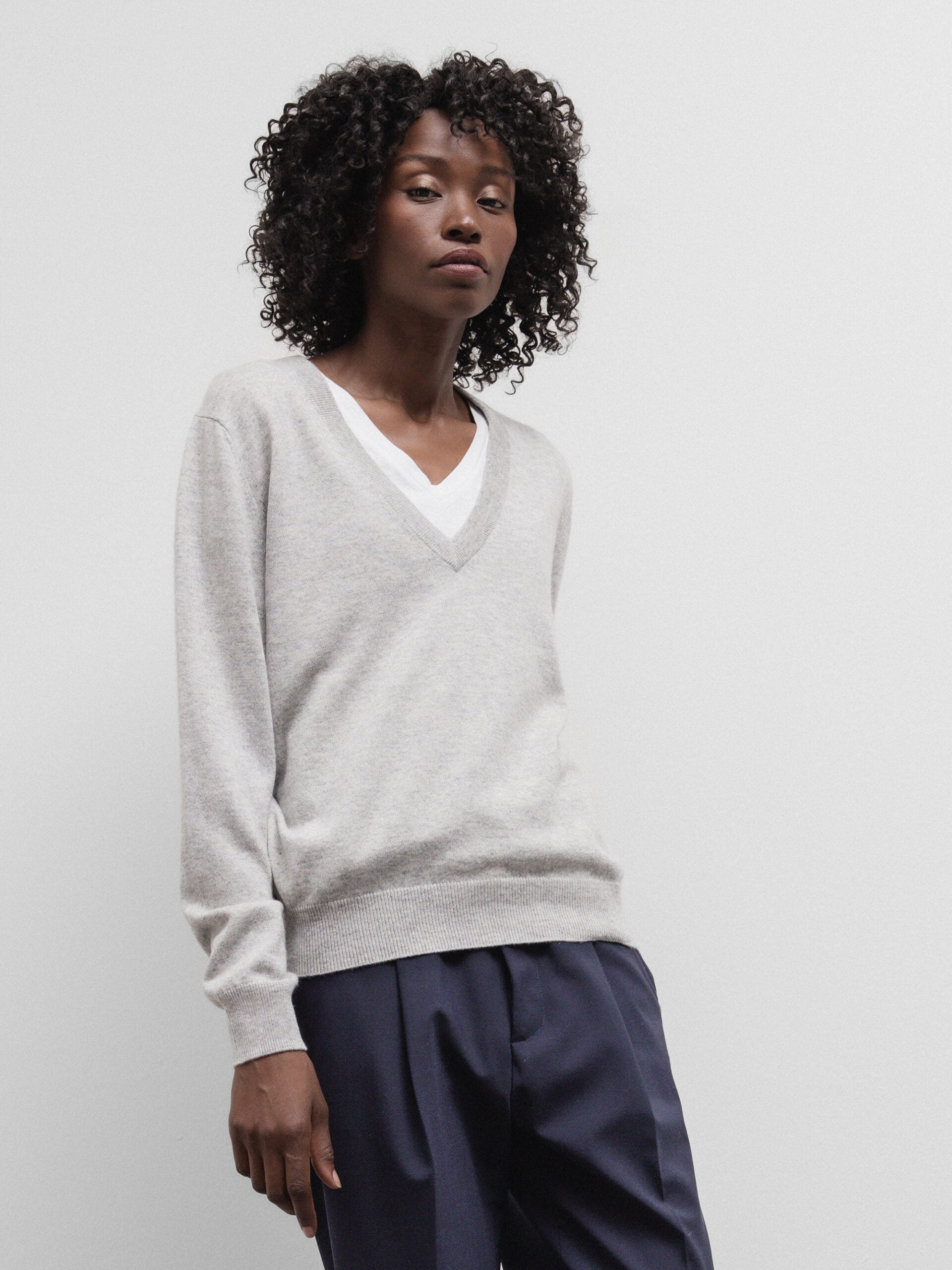 ALLUDE Feinstrickpullover aus Cashmere Damen (81 H GRAU MEL)